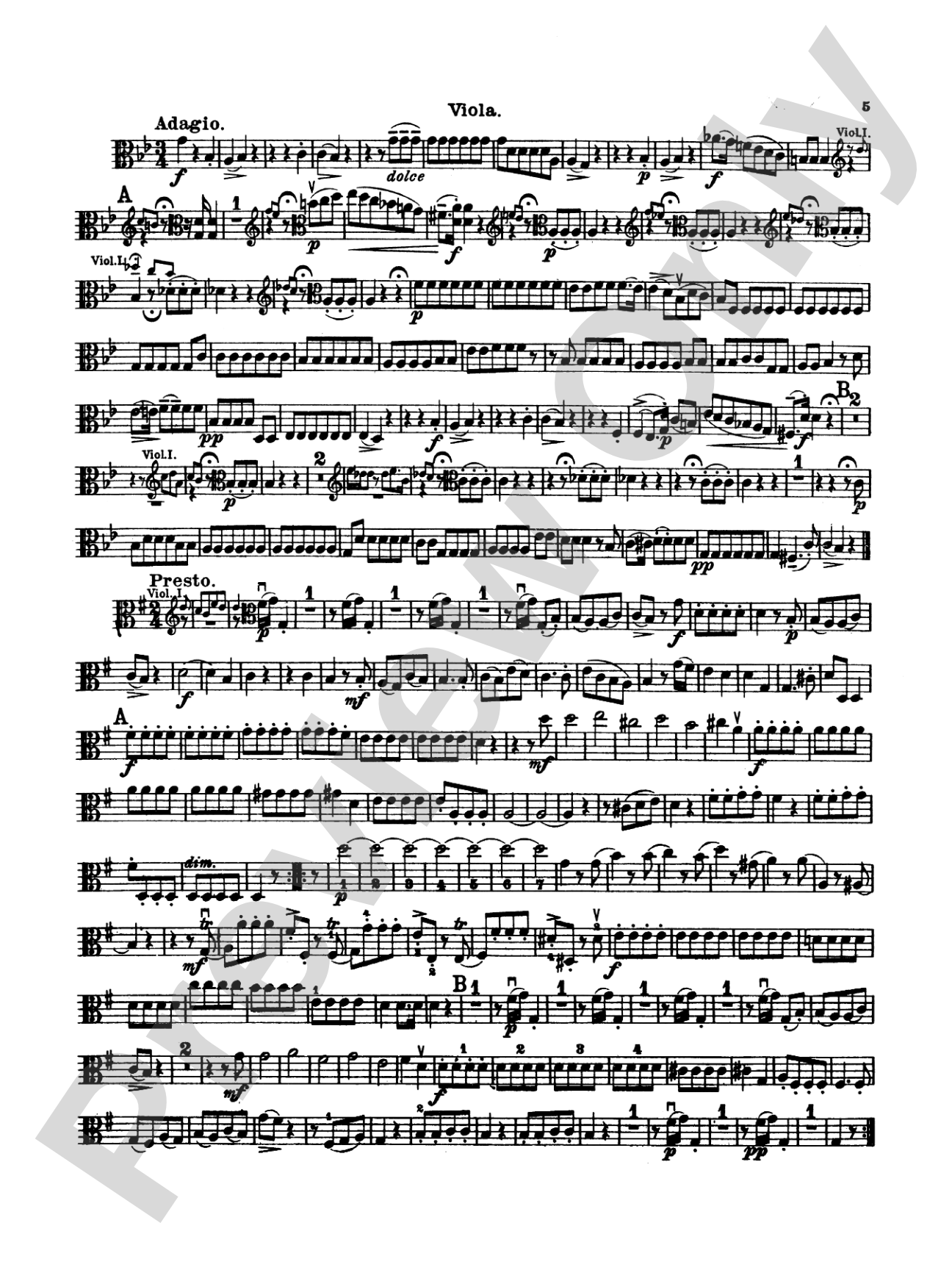 Thirty Celebrated String Quartets, Volume I - Op. 9, No. 2; Op. 17, No. 5; Op. 50, No. 6; Op. 54, Nos. 1, 2, 3; Op. 64, Nos. 2, 3, 4; Op. 74, Nos. 1, 2, 3; Op. 77, Nos. 1, 2: Viola