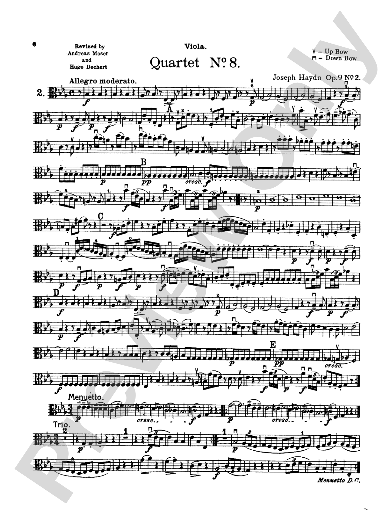 Thirty Celebrated String Quartets, Volume I - Op. 9, No. 2; Op. 17, No. 5; Op. 50, No. 6; Op. 54, Nos. 1, 2, 3; Op. 64, Nos. 2, 3, 4; Op. 74, Nos. 1, 2, 3; Op. 77, Nos. 1, 2: Viola