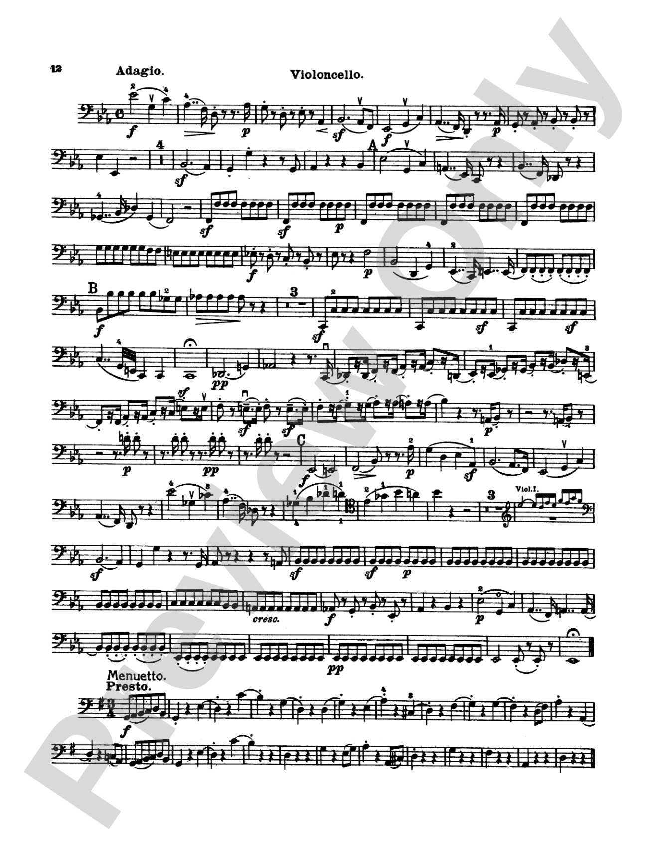 Thirty Celebrated String Quartets, Volume I - Op. 9, No. 2; Op. 17, No. 5; Op. 50, No. 6; Op. 54, Nos. 1, 2, 3; Op. 64, Nos. 2, 3, 4; Op. 74, Nos. 1, 2, 3; Op. 77, Nos. 1, 2: Cello