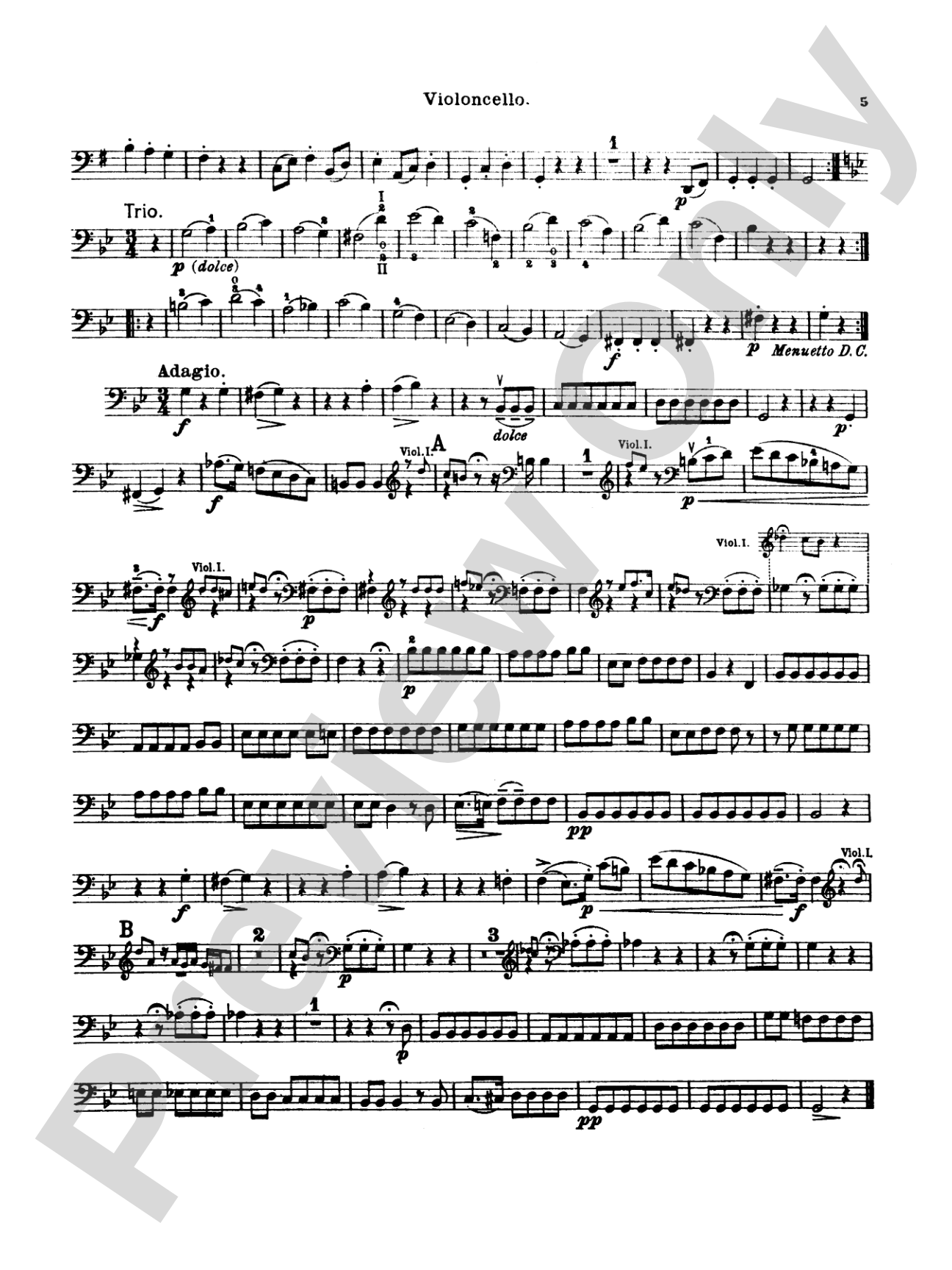 Thirty Celebrated String Quartets, Volume I - Op. 9, No. 2; Op. 17, No. 5; Op. 50, No. 6; Op. 54, Nos. 1, 2, 3; Op. 64, Nos. 2, 3, 4; Op. 74, Nos. 1, 2, 3; Op. 77, Nos. 1, 2: Cello
