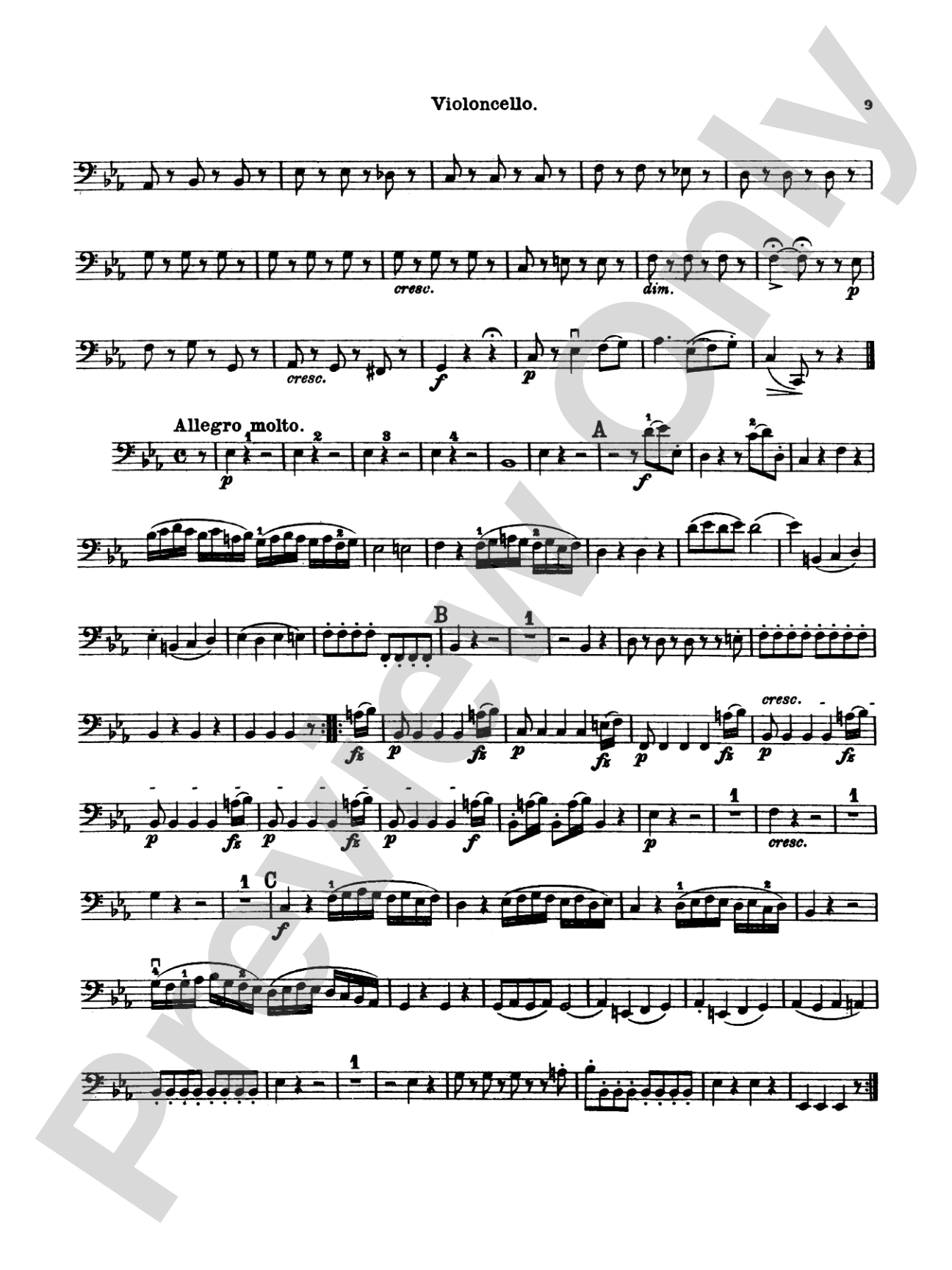 Thirty Celebrated String Quartets, Volume I - Op. 9, No. 2; Op. 17, No. 5; Op. 50, No. 6; Op. 54, Nos. 1, 2, 3; Op. 64, Nos. 2, 3, 4; Op. 74, Nos. 1, 2, 3; Op. 77, Nos. 1, 2: Cello