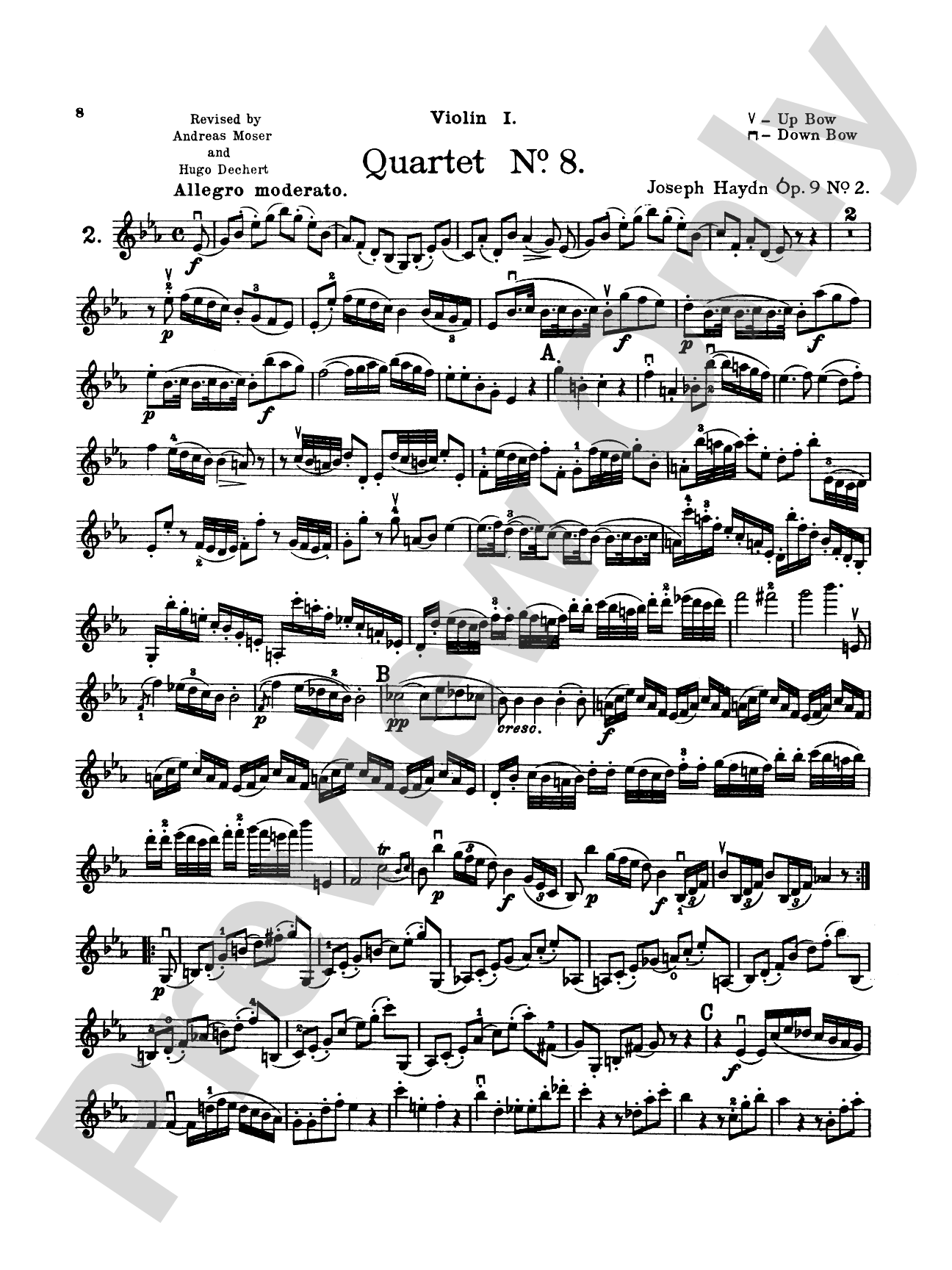 Thirty Celebrated String Quartets, Volume I - Op. 9, No. 2; Op. 17, No. 5; Op. 50, No. 6; Op. 54, Nos. 1, 2, 3; Op. 64, Nos. 2, 3, 4; Op. 74, Nos. 1, 2, 3; Op. 77, Nos. 1, 2: String Quartet Book