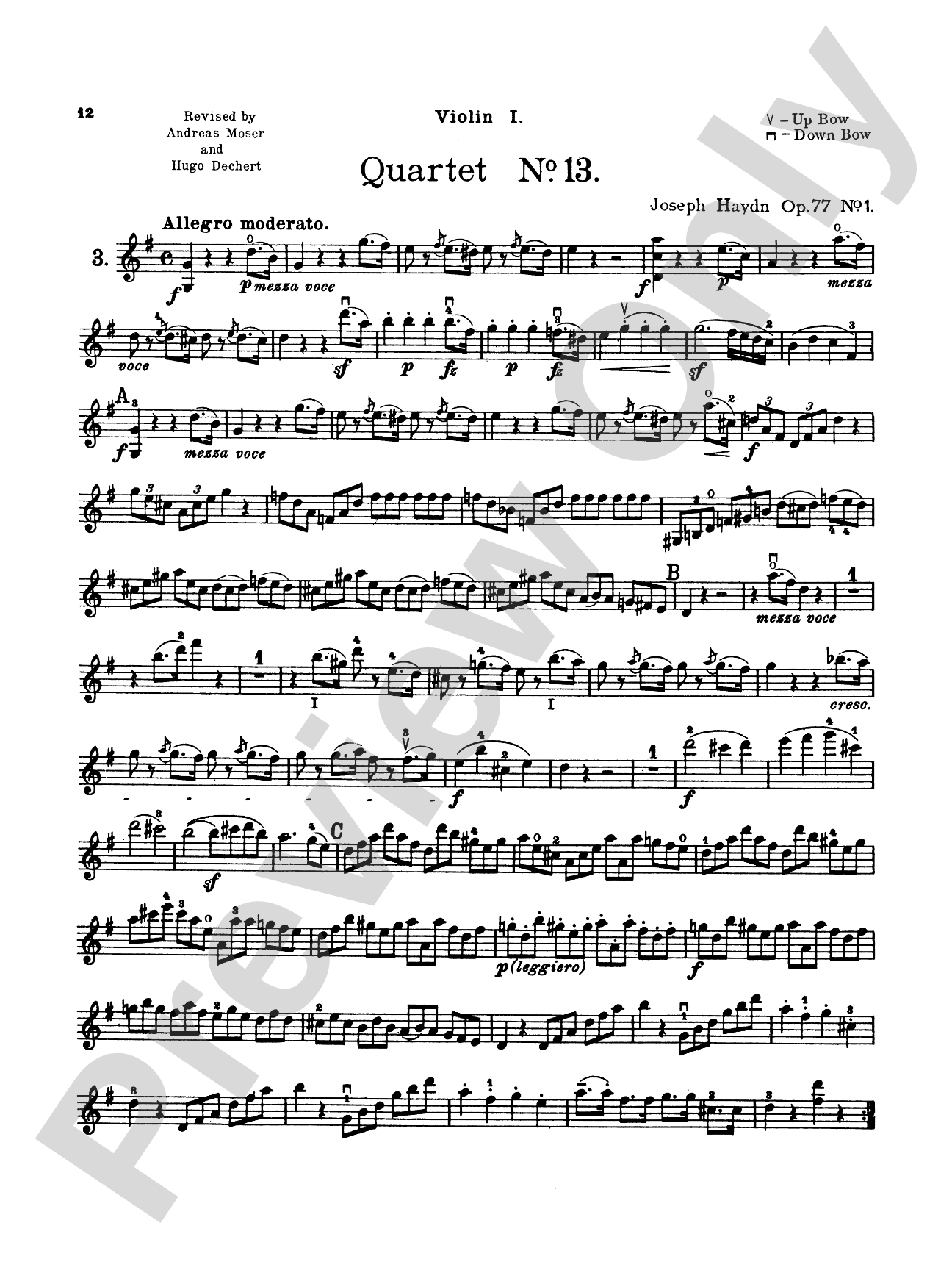 Thirty Celebrated String Quartets, Volume I - Op. 9, No. 2; Op. 17, No. 5; Op. 50, No. 6; Op. 54, Nos. 1, 2, 3; Op. 64, Nos. 2, 3, 4; Op. 74, Nos. 1, 2, 3; Op. 77, Nos. 1, 2: String Quartet Book