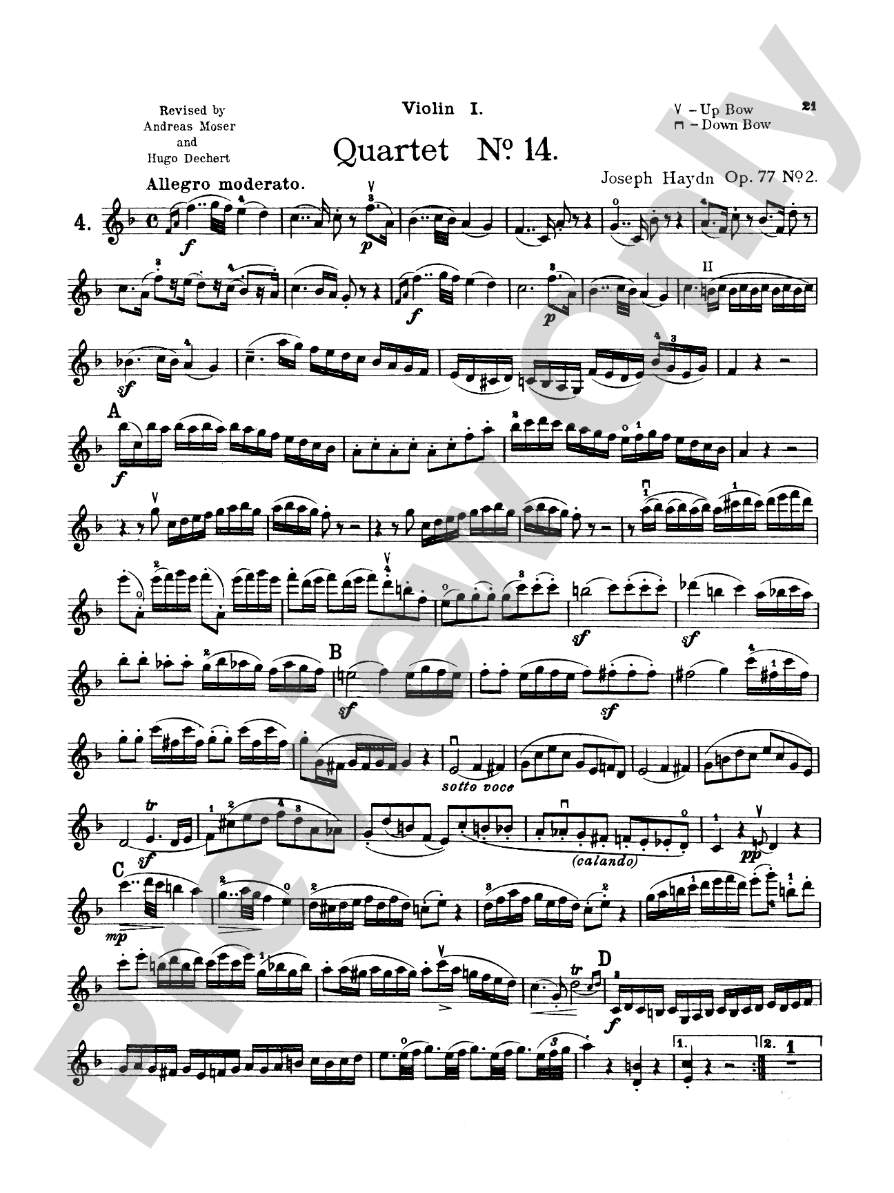 Thirty Celebrated String Quartets, Volume I - Op. 9, No. 2; Op. 17, No. 5; Op. 50, No. 6; Op. 54, Nos. 1, 2, 3; Op. 64, Nos. 2, 3, 4; Op. 74, Nos. 1, 2, 3; Op. 77, Nos. 1, 2: String Quartet Book