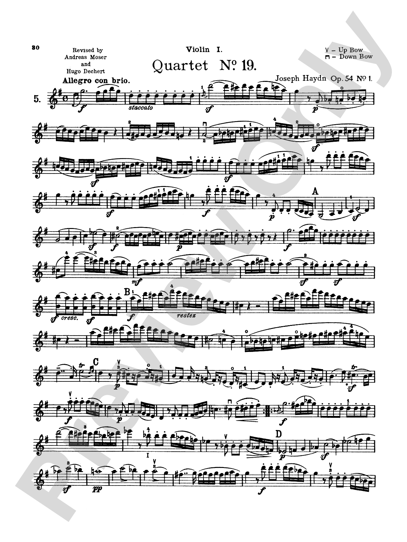 Thirty Celebrated String Quartets, Volume I - Op. 9, No. 2; Op. 17, No. 5; Op. 50, No. 6; Op. 54, Nos. 1, 2, 3; Op. 64, Nos. 2, 3, 4; Op. 74, Nos. 1, 2, 3; Op. 77, Nos. 1, 2: String Quartet Book