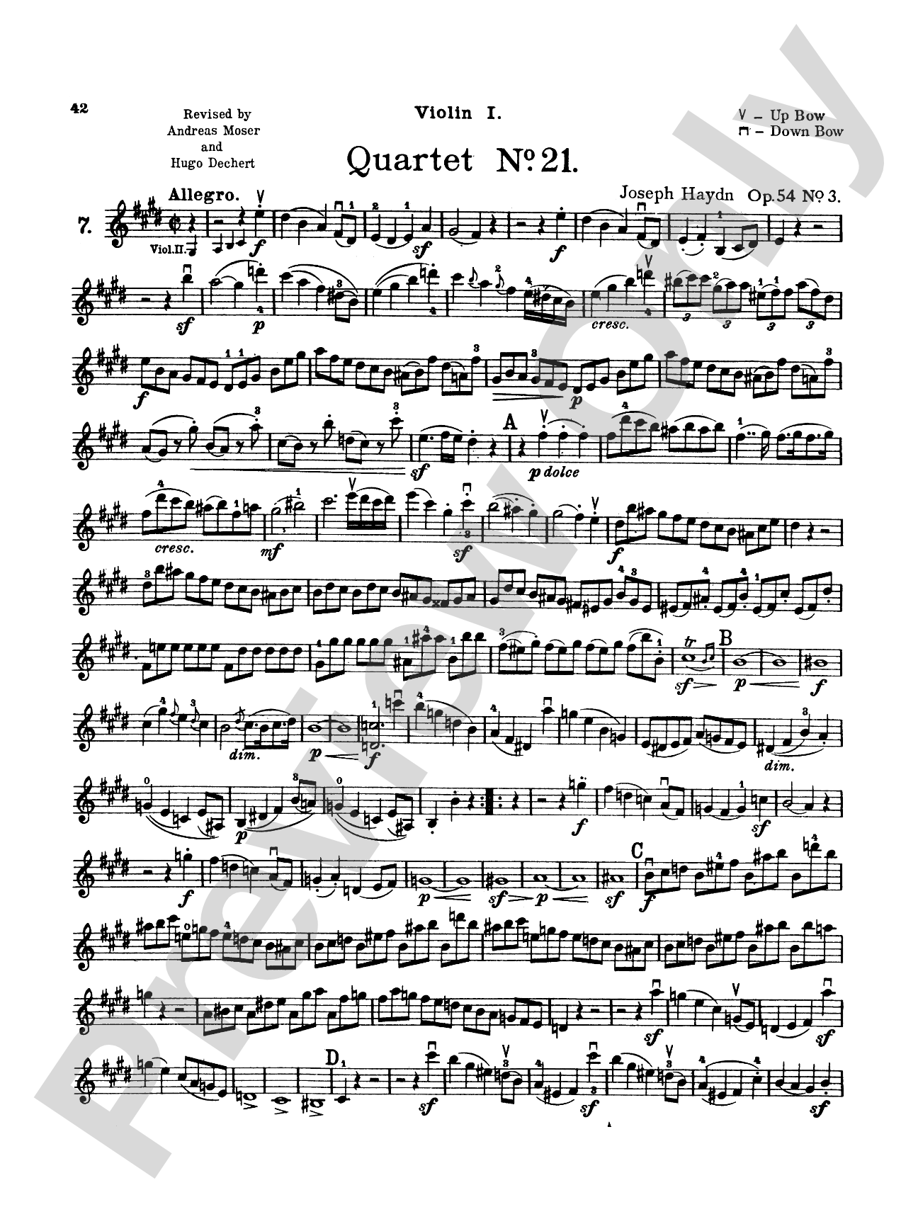 Thirty Celebrated String Quartets, Volume I - Op. 9, No. 2; Op. 17, No. 5; Op. 50, No. 6; Op. 54, Nos. 1, 2, 3; Op. 64, Nos. 2, 3, 4; Op. 74, Nos. 1, 2, 3; Op. 77, Nos. 1, 2: String Quartet Book