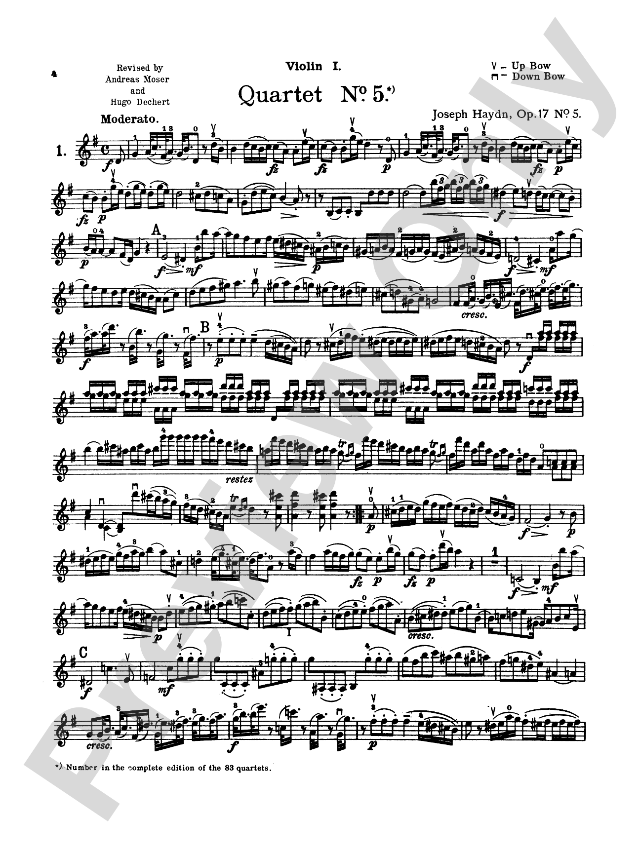 Thirty Celebrated String Quartets, Volume I - Op. 9, No. 2; Op. 17, No. 5; Op. 50, No. 6; Op. 54, Nos. 1, 2, 3; Op. 64, Nos. 2, 3, 4; Op. 74, Nos. 1, 2, 3; Op. 77, Nos. 1, 2: String Quartet Book