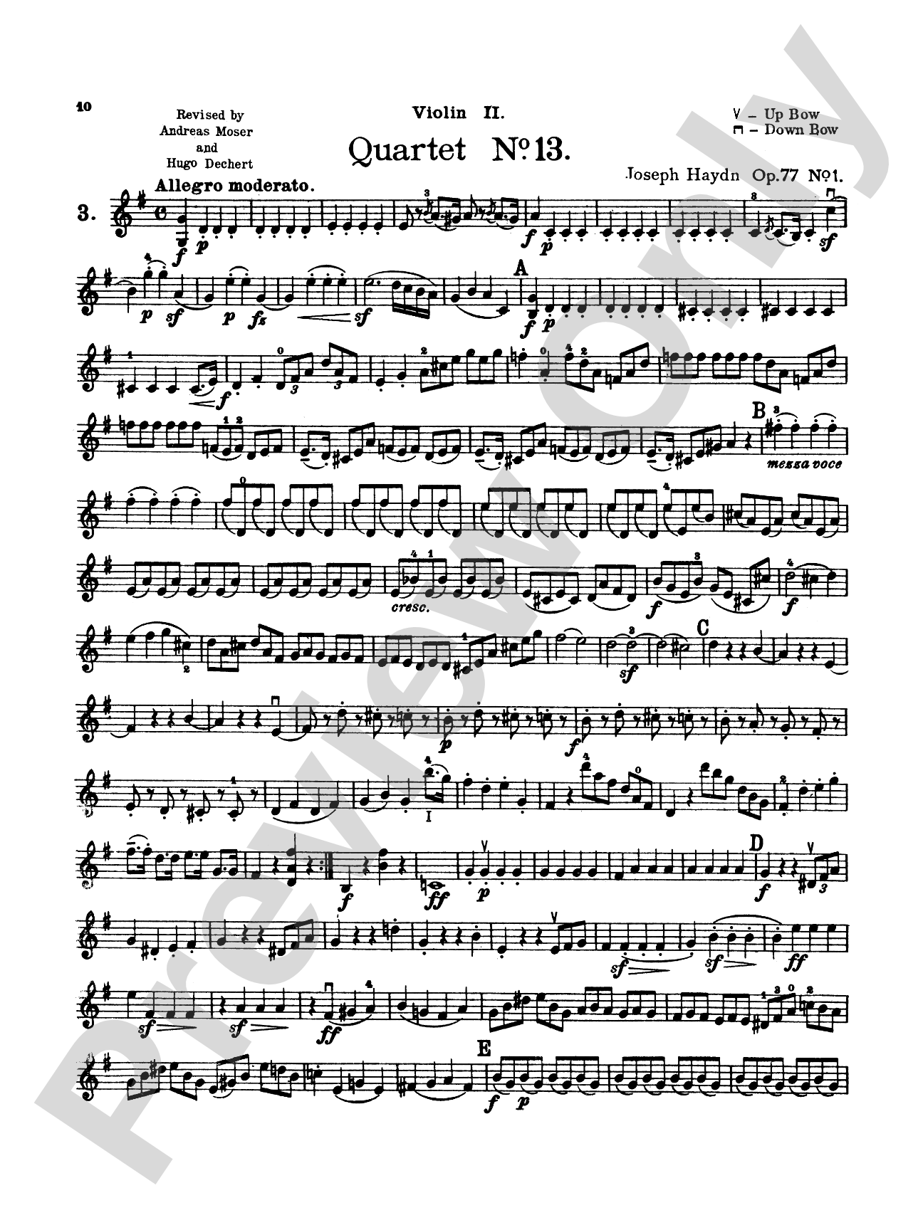 Thirty Celebrated String Quartets, Volume I - Op. 9, No. 2; Op. 17, No. 5; Op. 50, No. 6; Op. 54, Nos. 1, 2, 3; Op. 64, Nos. 2, 3, 4; Op. 74, Nos. 1, 2, 3; Op. 77, Nos. 1, 2: 2nd Violin