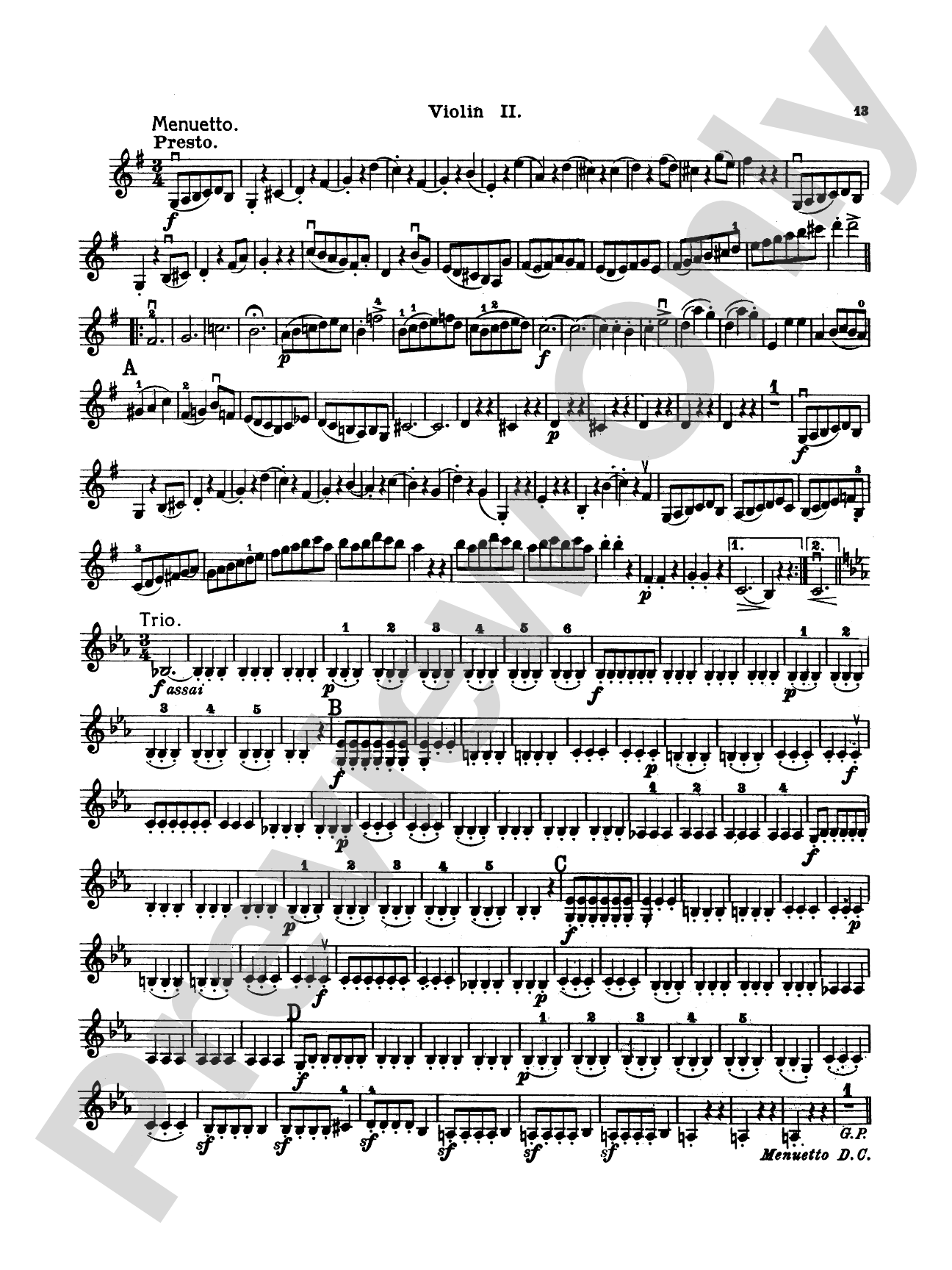 Thirty Celebrated String Quartets, Volume I - Op. 9, No. 2; Op. 17, No. 5; Op. 50, No. 6; Op. 54, Nos. 1, 2, 3; Op. 64, Nos. 2, 3, 4; Op. 74, Nos. 1, 2, 3; Op. 77, Nos. 1, 2: 2nd Violin