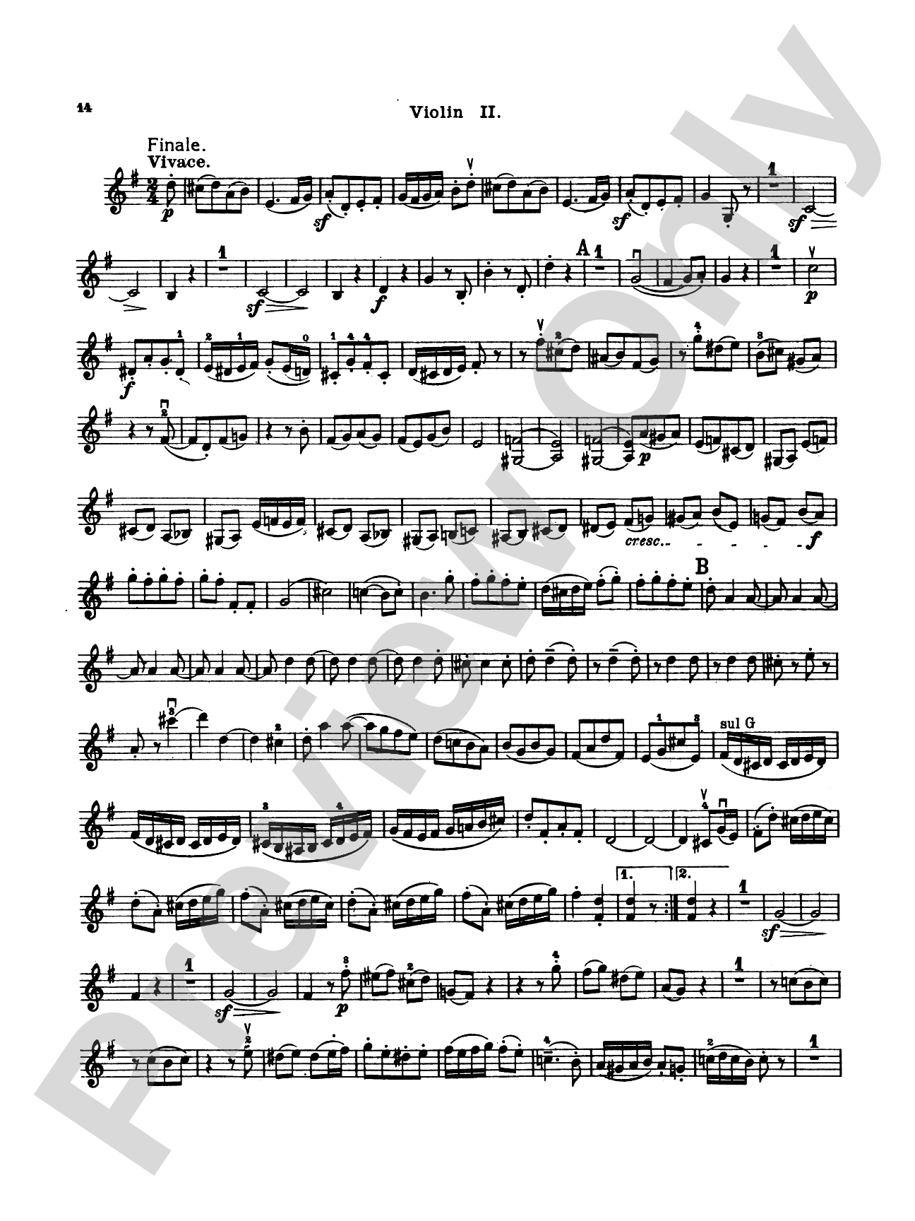 Thirty Celebrated String Quartets, Volume I - Op. 9, No. 2; Op. 17, No. 5; Op. 50, No. 6; Op. 54, Nos. 1, 2, 3; Op. 64, Nos. 2, 3, 4; Op. 74, Nos. 1, 2, 3; Op. 77, Nos. 1, 2: 2nd Violin