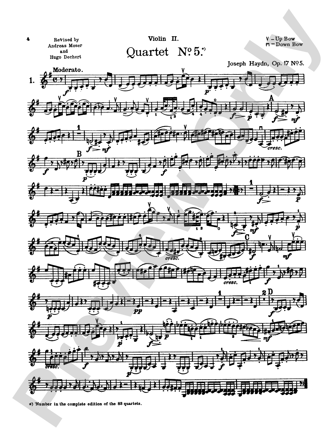 Thirty Celebrated String Quartets, Volume I - Op. 9, No. 2; Op. 17, No. 5; Op. 50, No. 6; Op. 54, Nos. 1, 2, 3; Op. 64, Nos. 2, 3, 4; Op. 74, Nos. 1, 2, 3; Op. 77, Nos. 1, 2: 2nd Violin