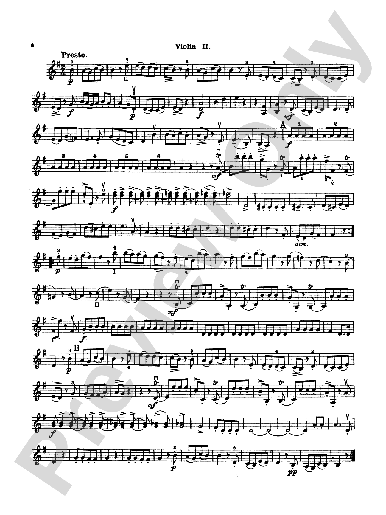 Thirty Celebrated String Quartets, Volume I - Op. 9, No. 2; Op. 17, No. 5; Op. 50, No. 6; Op. 54, Nos. 1, 2, 3; Op. 64, Nos. 2, 3, 4; Op. 74, Nos. 1, 2, 3; Op. 77, Nos. 1, 2: 2nd Violin