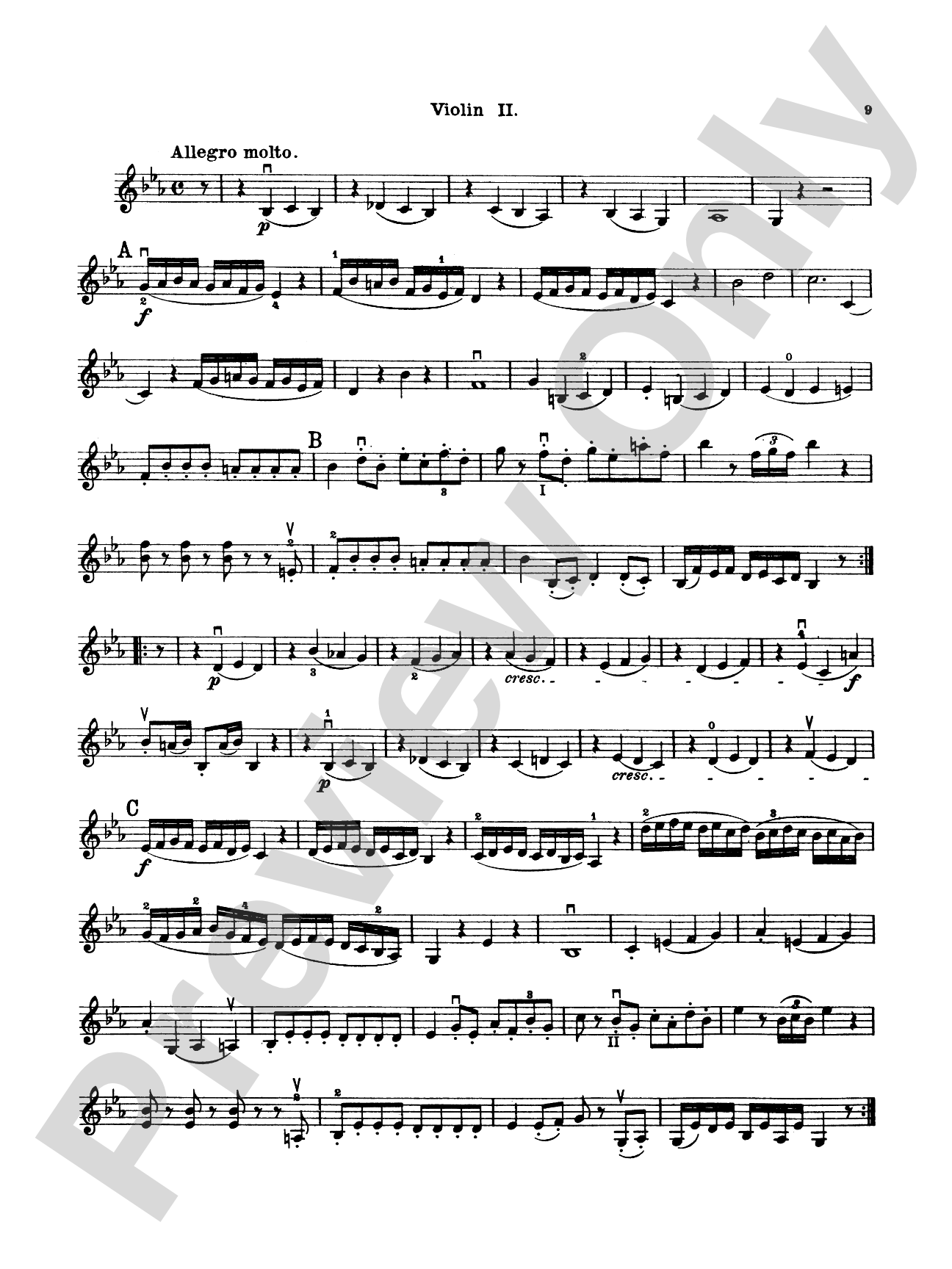 Thirty Celebrated String Quartets, Volume I - Op. 9, No. 2; Op. 17, No. 5; Op. 50, No. 6; Op. 54, Nos. 1, 2, 3; Op. 64, Nos. 2, 3, 4; Op. 74, Nos. 1, 2, 3; Op. 77, Nos. 1, 2: 2nd Violin