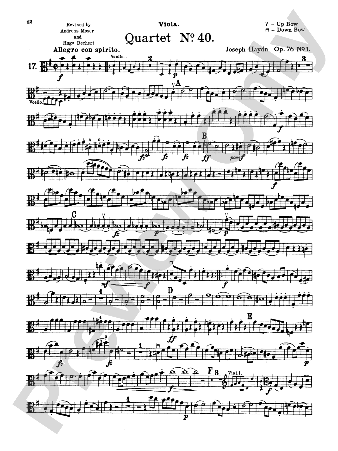 Thirty Celebrated String Quartets, Volume II - Op. 3, Nos. 3, 5; Op. 20, Nos. 4, 5, 6; Op. 33, Nos. 2, 3, 6; Op. 64, Nos. 5, 6; Op. 76, Nos. 1, 2, 3, 4, 5, 6: Viola