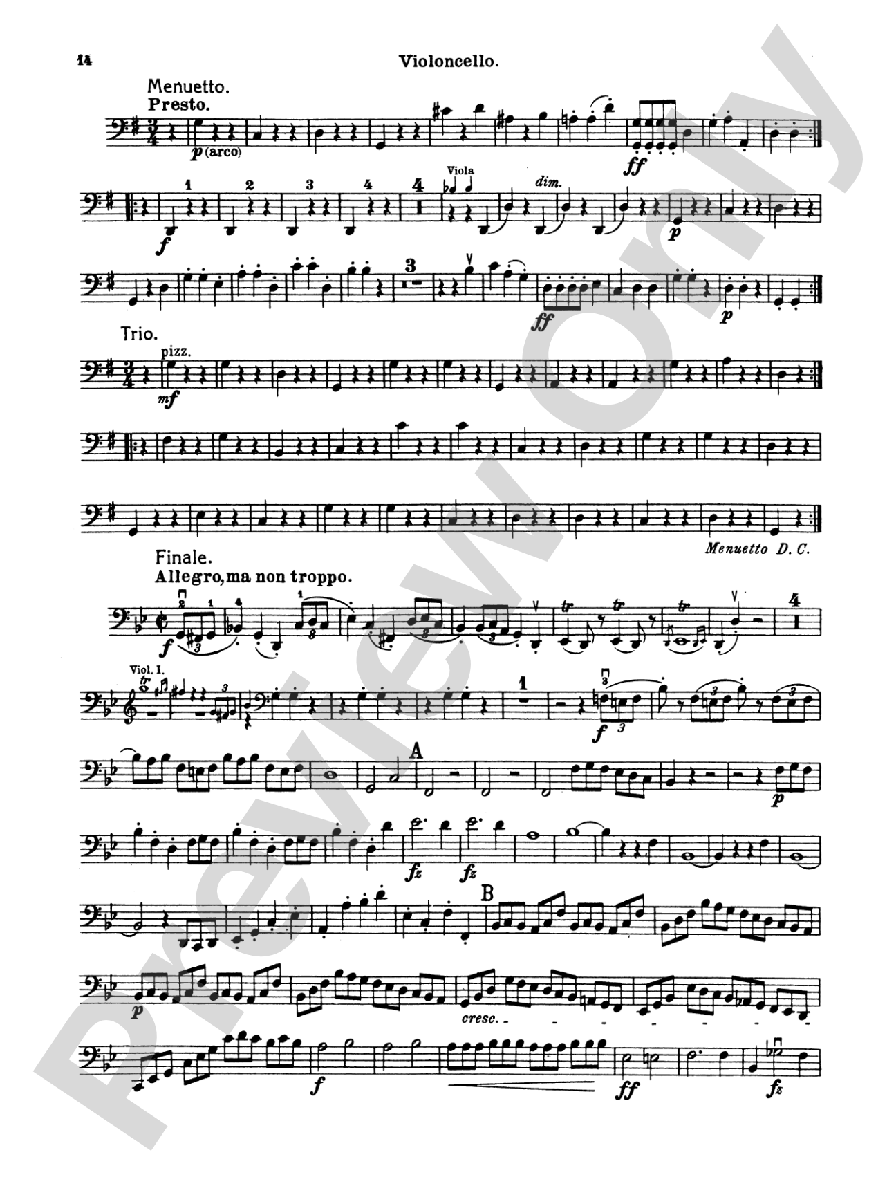 Thirty Celebrated String Quartets, Volume II - Op. 3, Nos. 3, 5; Op. 20, Nos. 4, 5, 6; Op. 33, Nos. 2, 3, 6; Op. 64, Nos. 5, 6; Op. 76, Nos. 1, 2, 3, 4, 5, 6: Cello