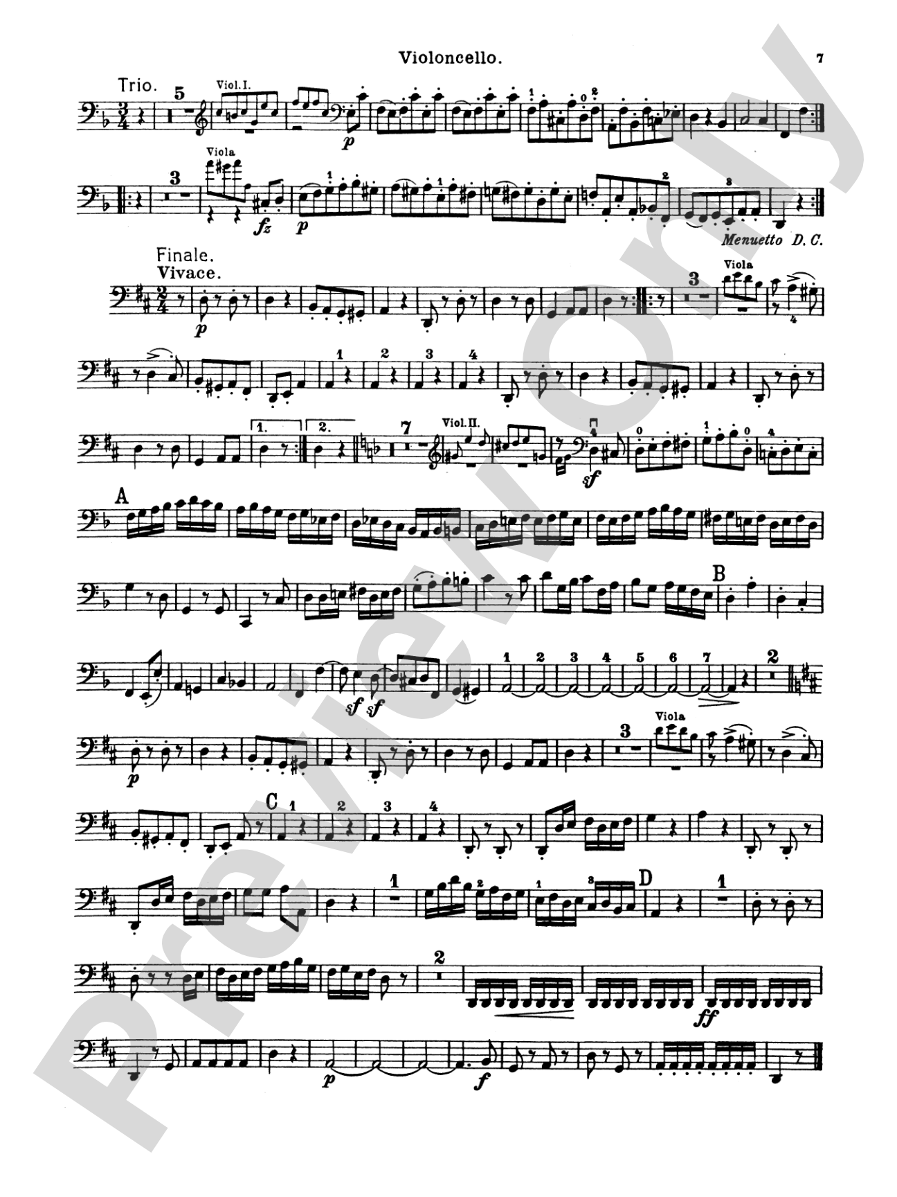 Thirty Celebrated String Quartets, Volume II - Op. 3, Nos. 3, 5; Op. 20, Nos. 4, 5, 6; Op. 33, Nos. 2, 3, 6; Op. 64, Nos. 5, 6; Op. 76, Nos. 1, 2, 3, 4, 5, 6: Cello