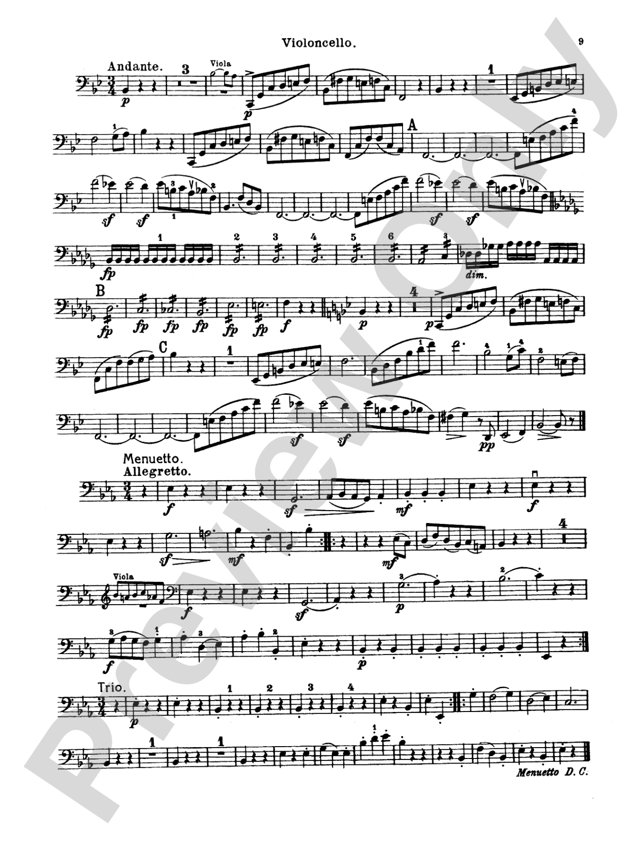 Thirty Celebrated String Quartets, Volume II - Op. 3, Nos. 3, 5; Op. 20, Nos. 4, 5, 6; Op. 33, Nos. 2, 3, 6; Op. 64, Nos. 5, 6; Op. 76, Nos. 1, 2, 3, 4, 5, 6: Cello