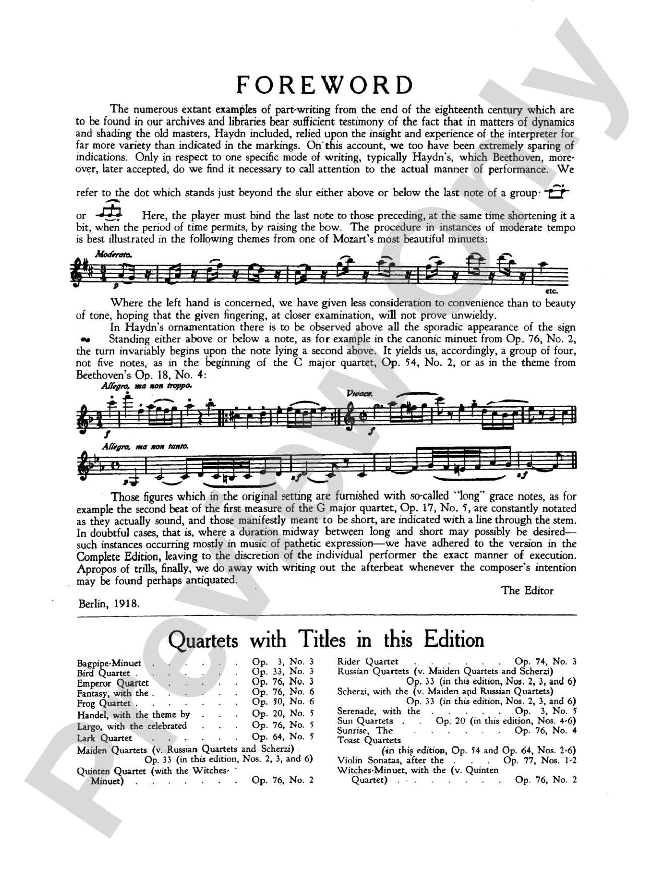 Thirty Celebrated String Quartets, Volume II - Op. 3, Nos. 3, 5; Op. 20, Nos. 4, 5, 6; Op. 33, Nos. 2, 3, 6; Op. 64, Nos. 5, 6; Op. 76, Nos. 1, 2, 3, 4, 5, 6: String Quartet Book