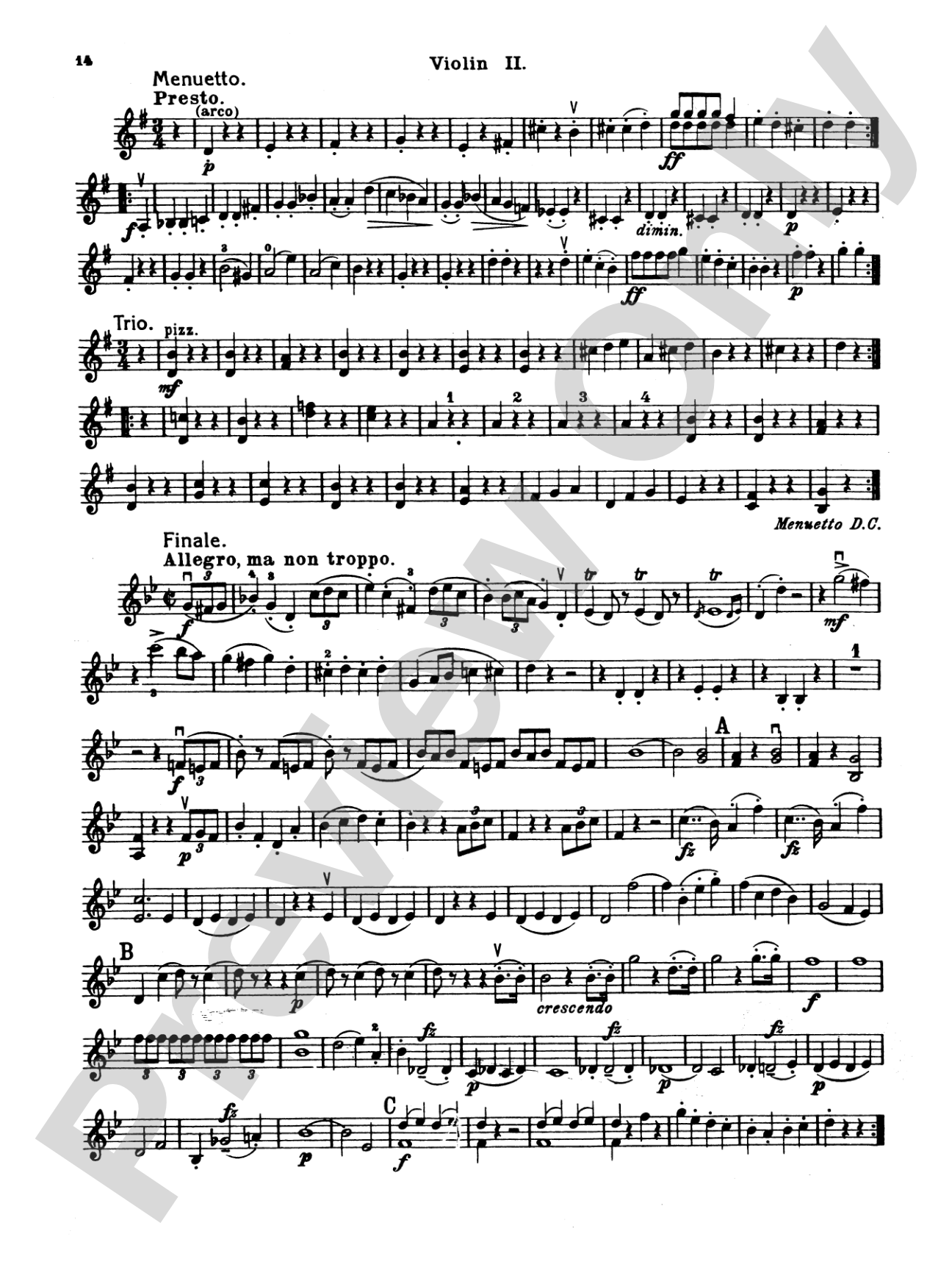 Thirty Celebrated String Quartets, Volume II - Op. 3, Nos. 3, 5; Op. 20, Nos. 4, 5, 6; Op. 33, Nos. 2, 3, 6; Op. 64, Nos. 5, 6; Op. 76, Nos. 1, 2, 3, 4, 5, 6: 2nd Violin