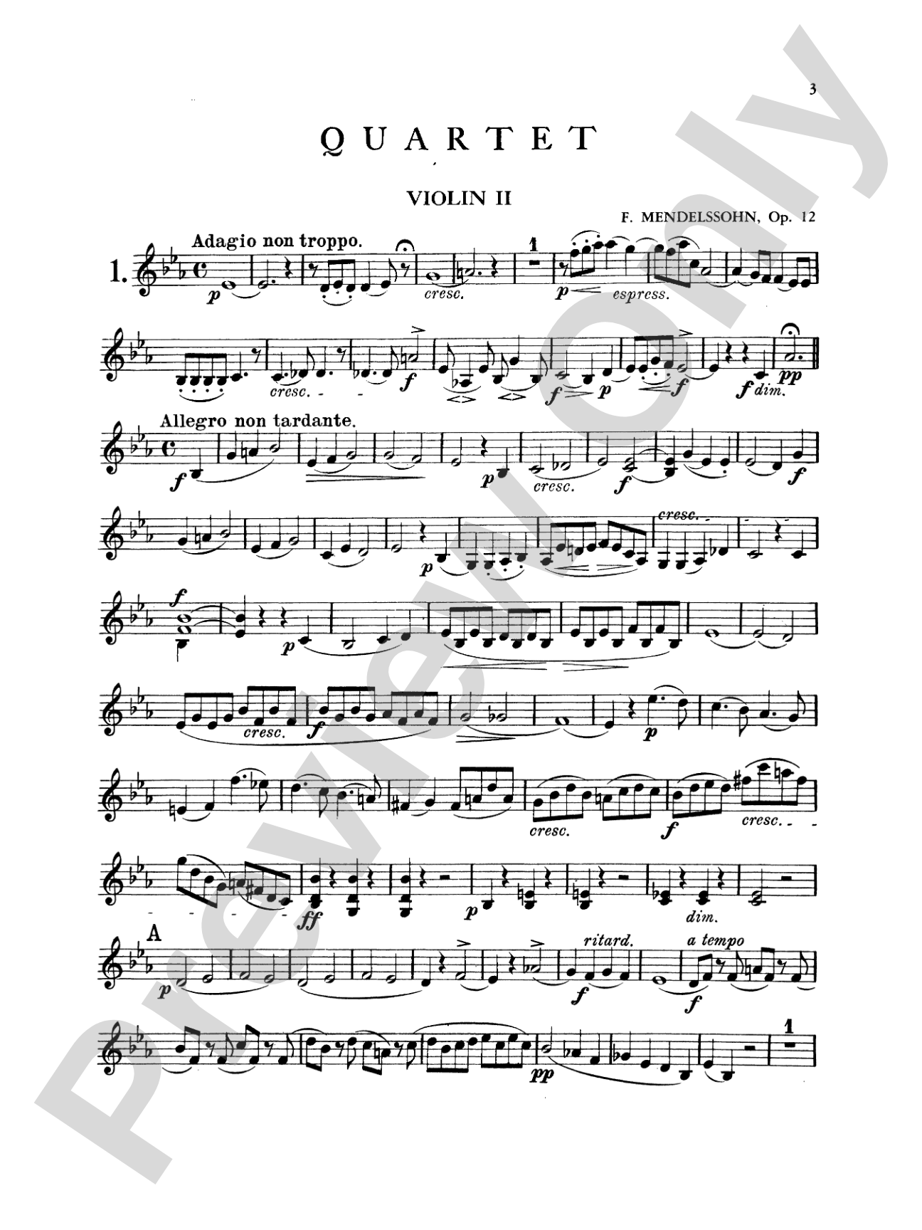 String Quartets, Op. 12; Op. 44, Nos. 1, 2 & 3: 2nd Violin