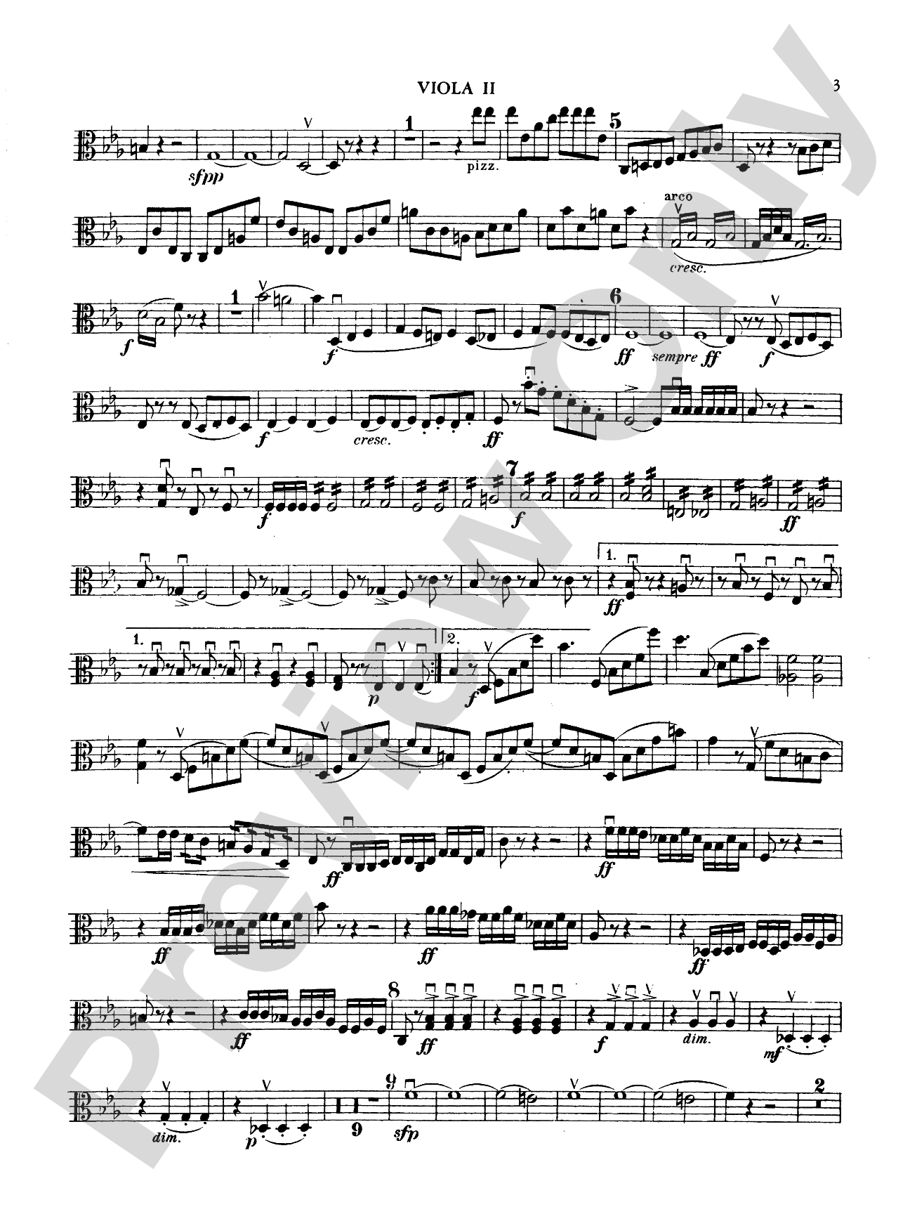 String Octet in E-Flat Major, Op. 20: 2nd Viola