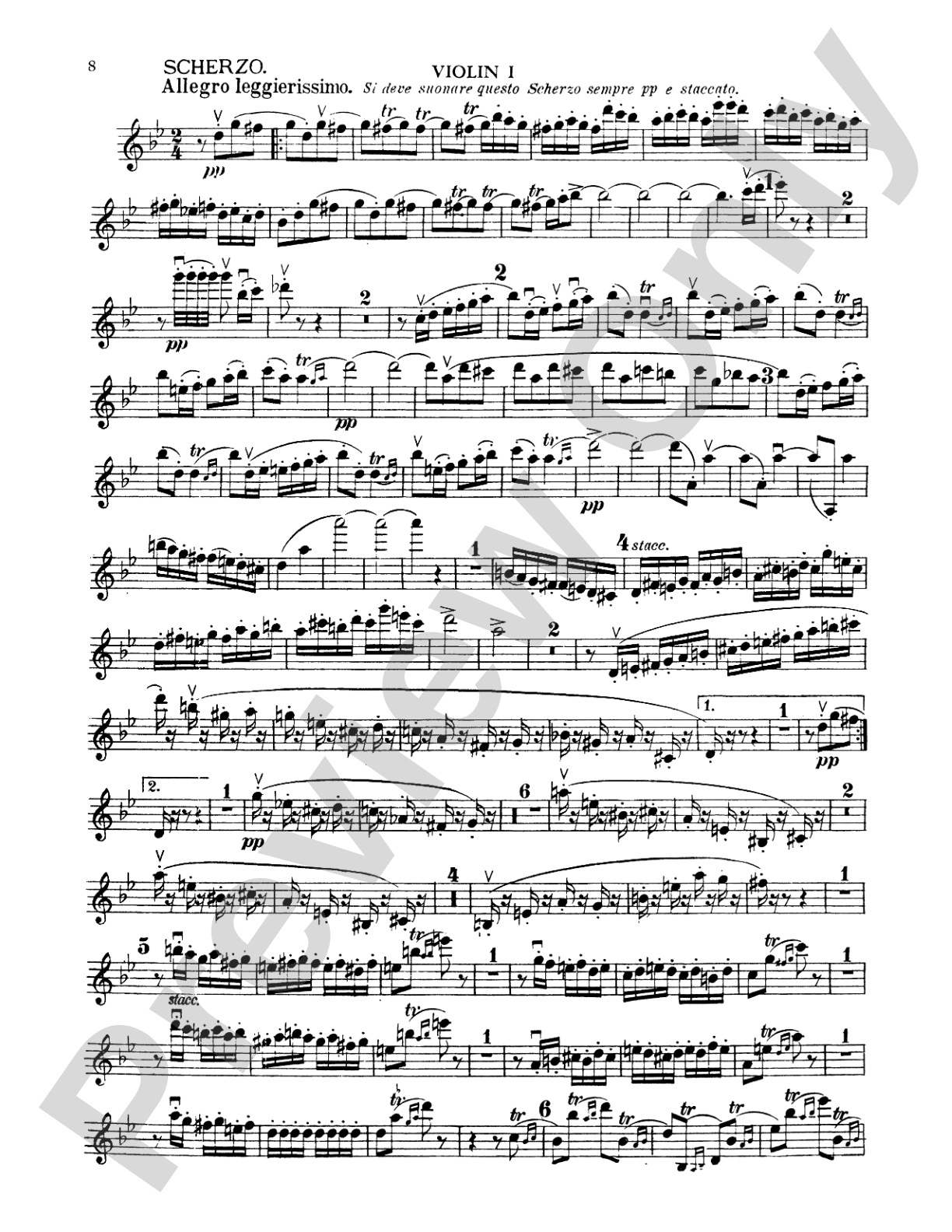 String Octet in E-Flat Major, Op. 20: String Octet Book
