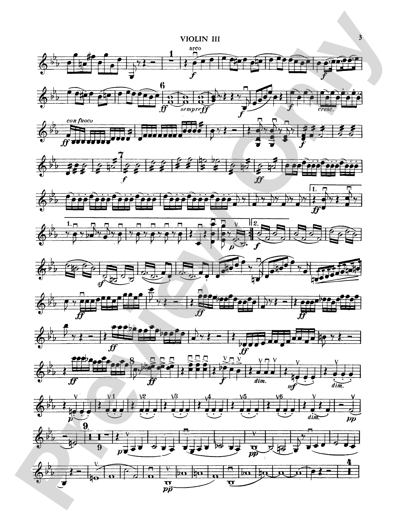 String Octet in E-Flat Major, Op. 20: 3rd Violin (Viola [TC])
