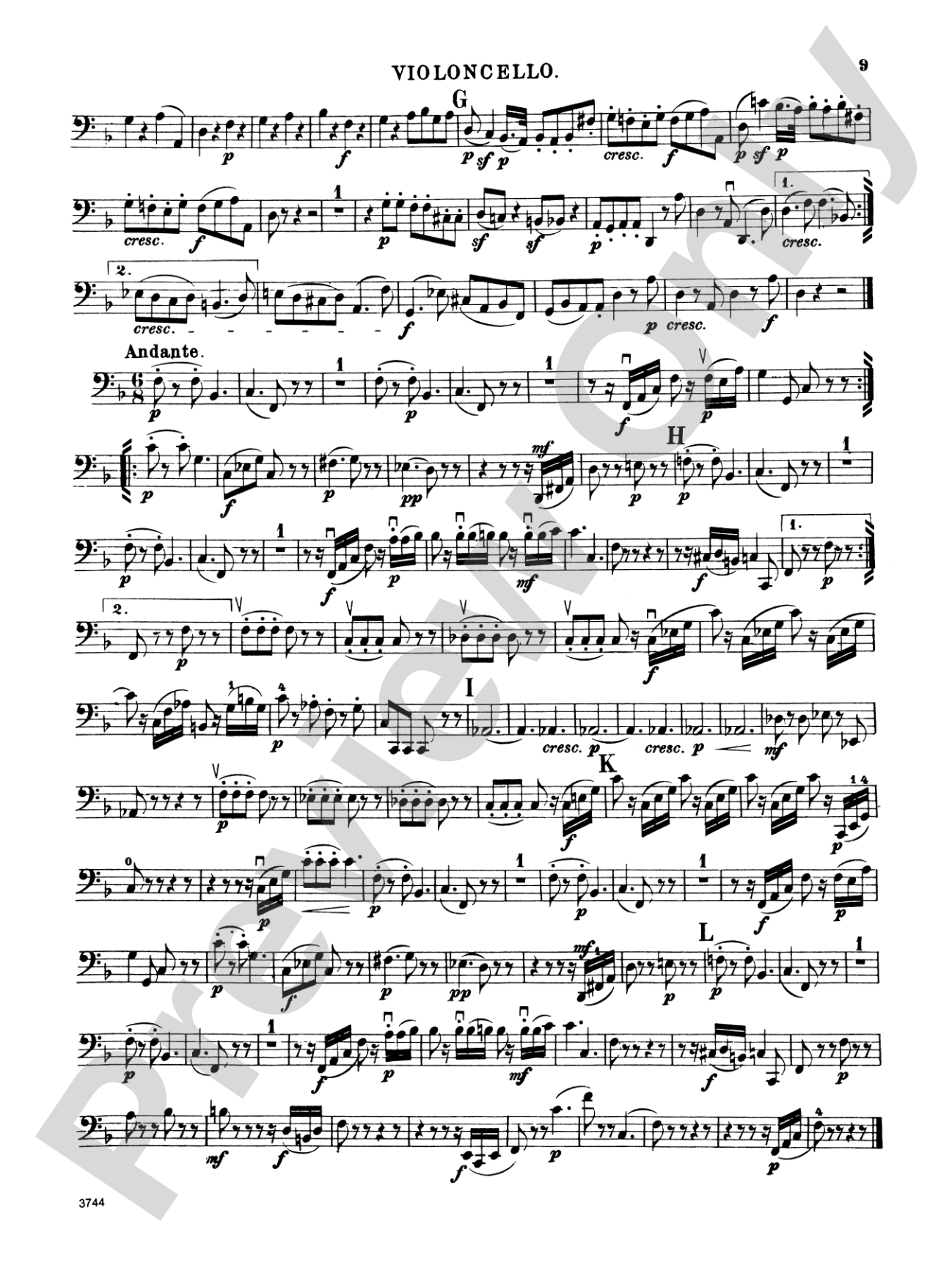 Ten Famous Quartets, K. 387, 421, 428, 458, 464, 465, 499, 575, 589, 590: Cello