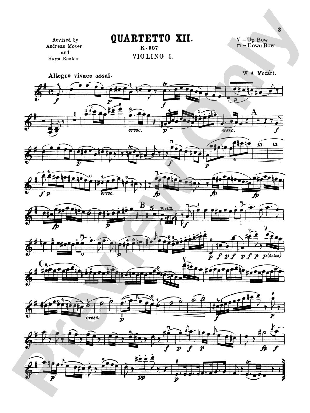 Ten Famous Quartets, K. 387, 421, 428, 458, 464, 465, 499, 575, 589, 590: String Quartet Book