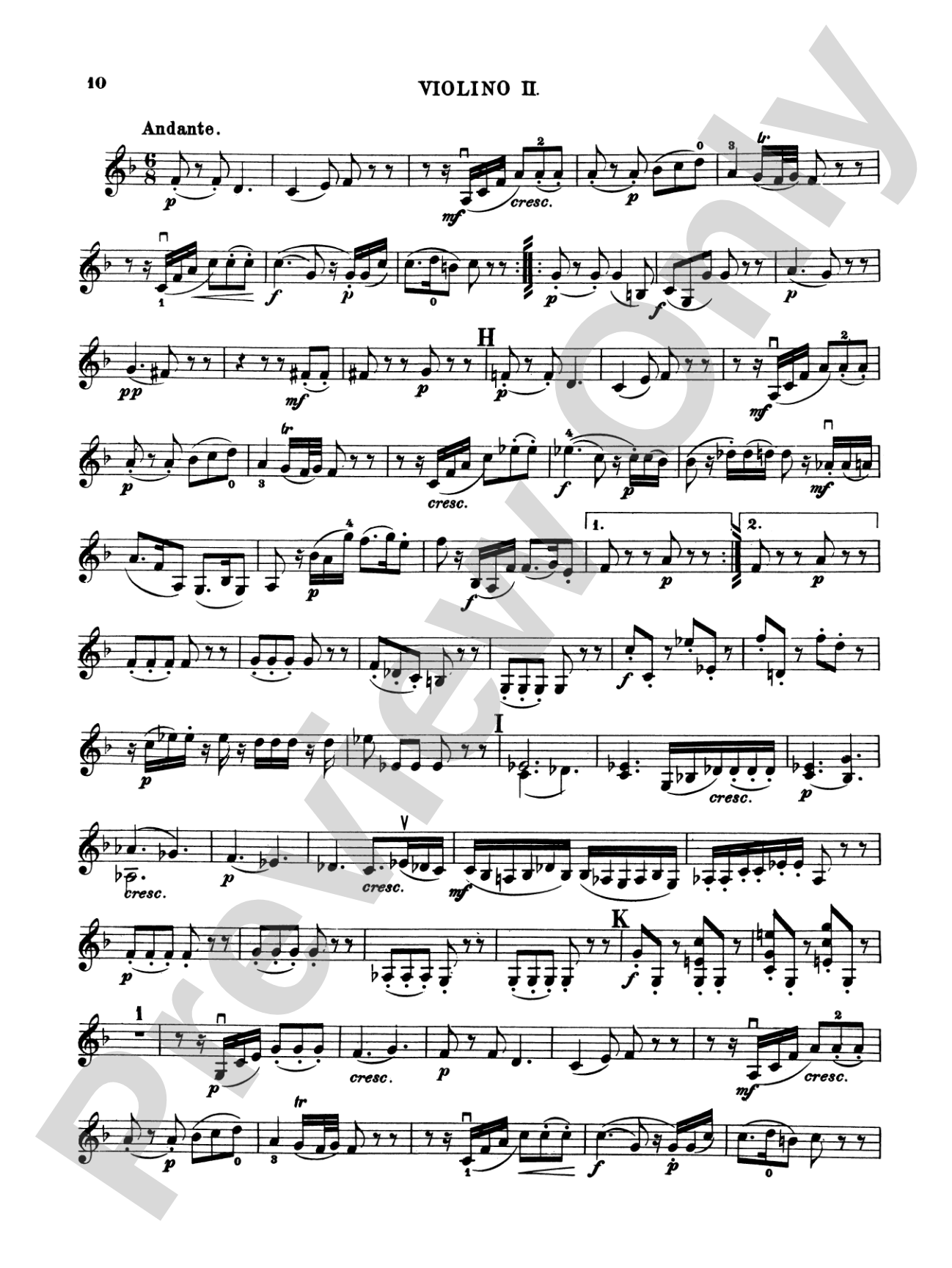 Ten Famous Quartets, K. 387, 421, 428, 458, 464, 465, 499, 575, 589, 590: 2nd Violin