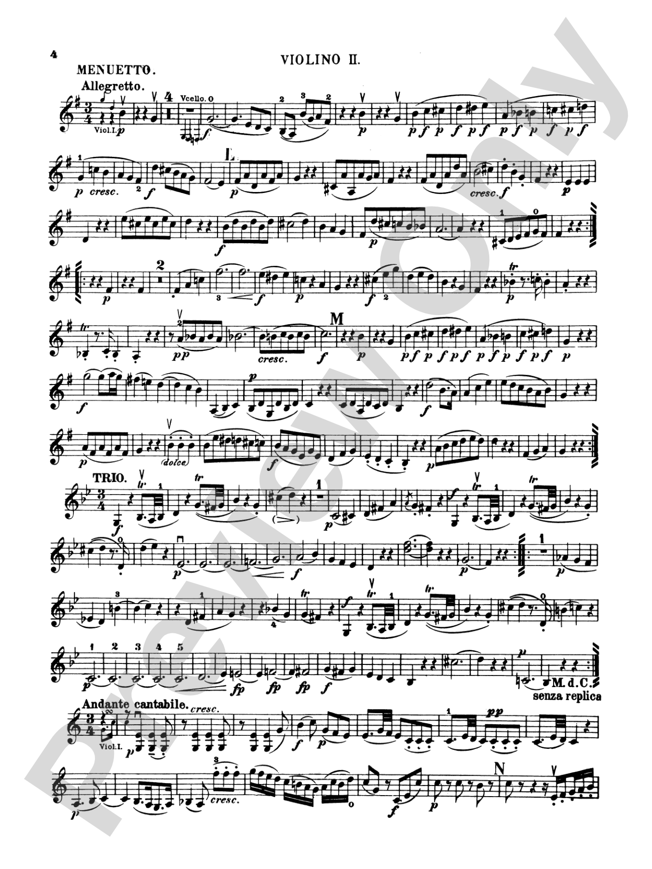 Ten Famous Quartets, K. 387, 421, 428, 458, 464, 465, 499, 575, 589, 590: 2nd Violin