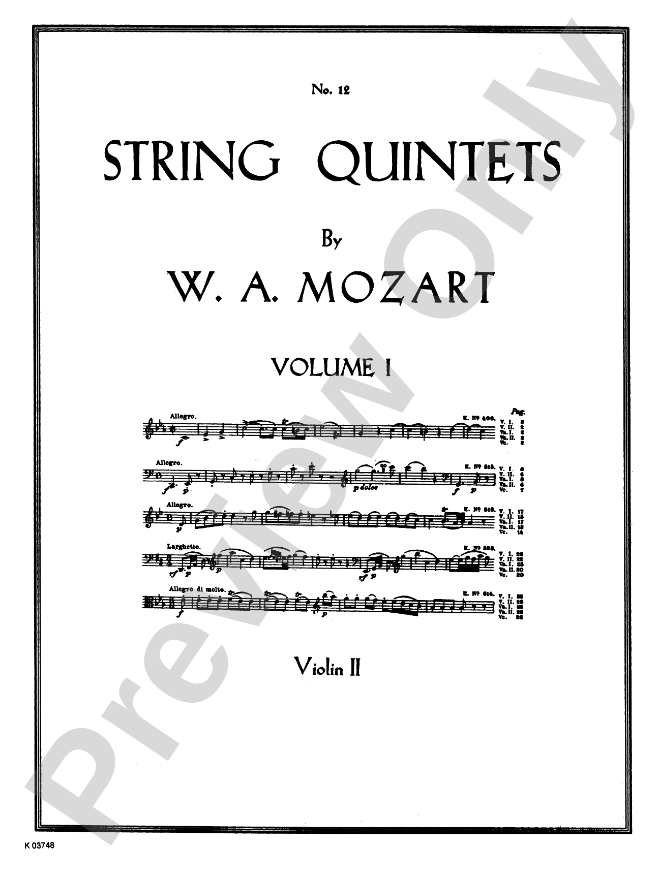 String Quintets, K. 406, 515, 516, 593, 614: 2nd Violin