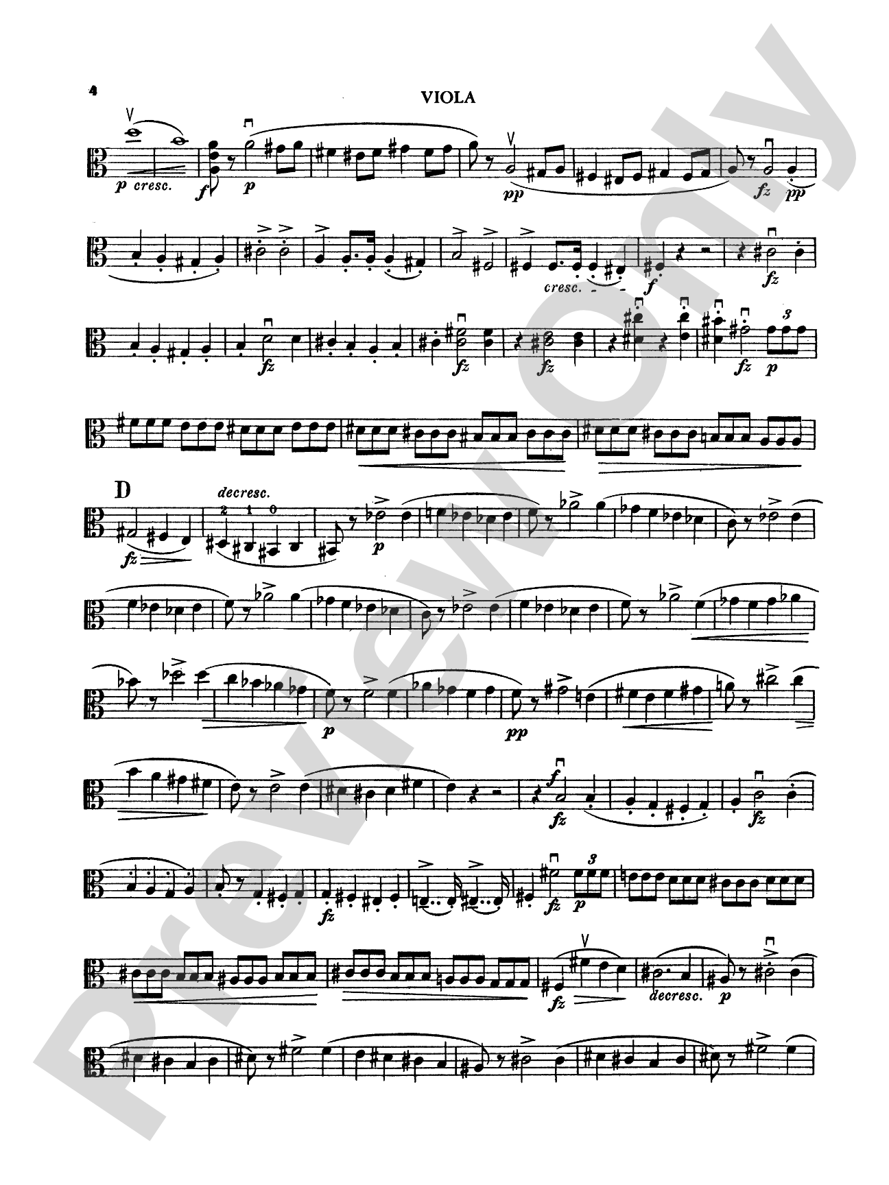 String Quintet in C Major, Op. 163: Viola