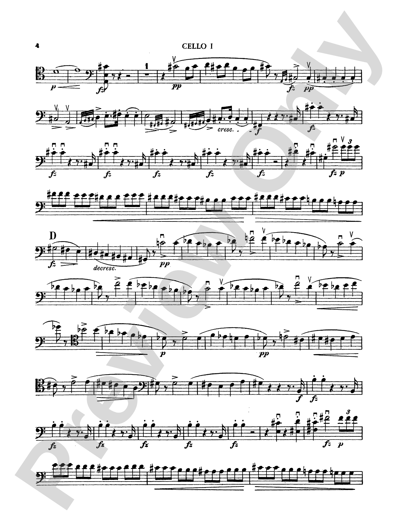 String Quintet in C Major, Op. 163: Cello