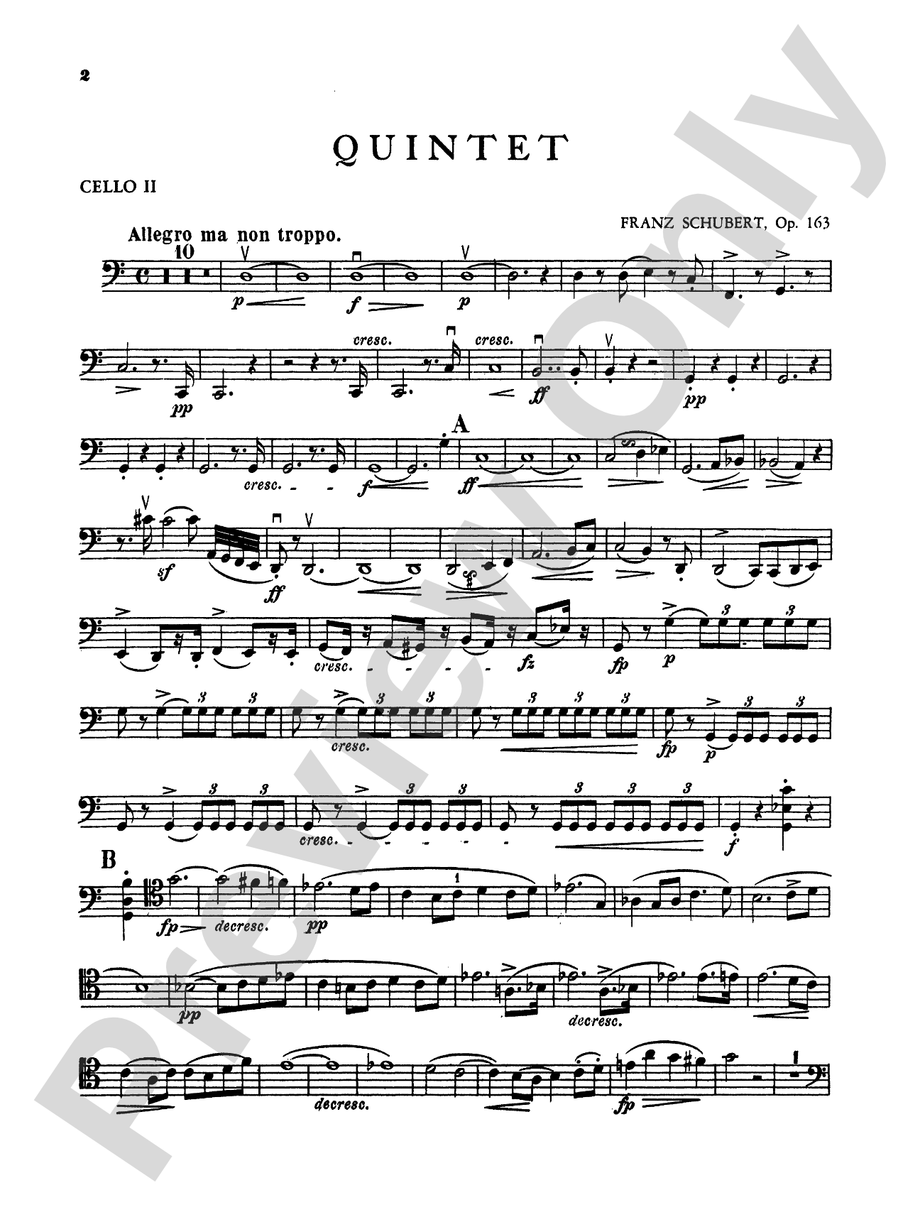 String Quintet in C Major, Op. 163: 2nd Cello
