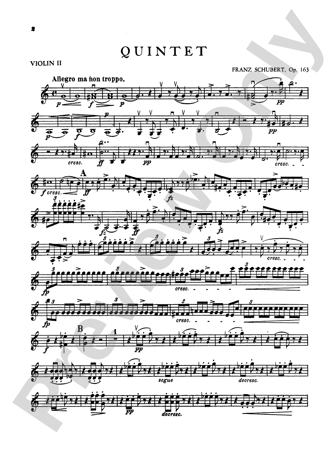 String Quintet in C Major, Op. 163: 2nd Violin