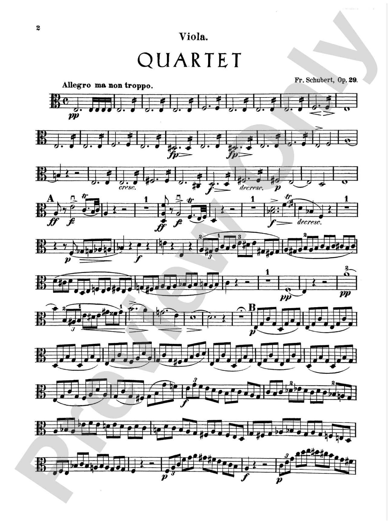String Quartets, Volume I: Op. 29; Op. 125, Nos. 1 & 2; Op. Posth. in D Minor: Viola