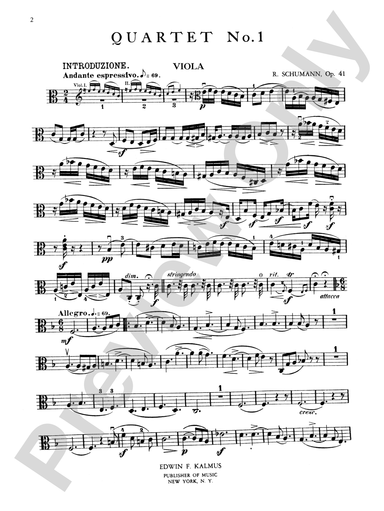 String Quartets, Op. 41, Nos. 1, 2 & 3: Viola