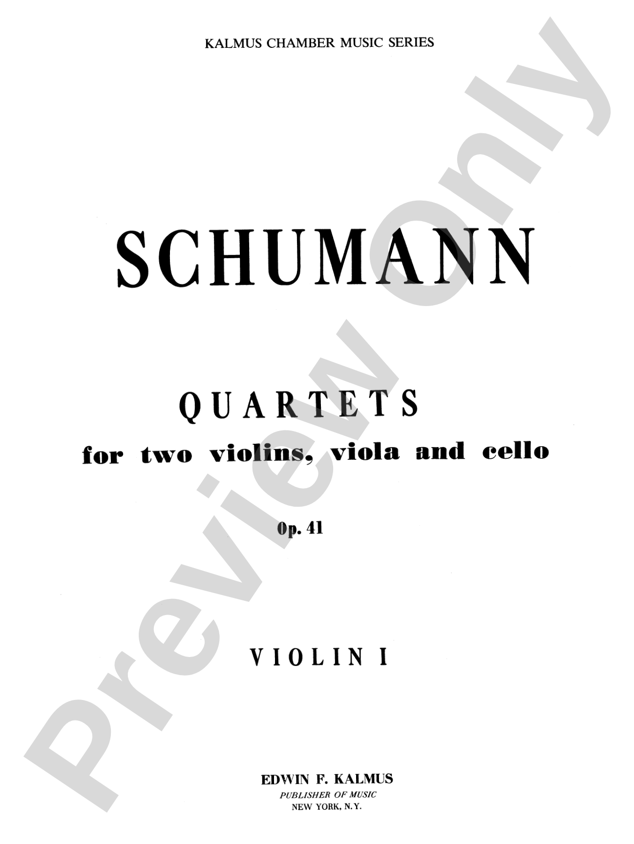 String Quartets, Op. 41, Nos. 1, 2 & 3: String Quartet Book
