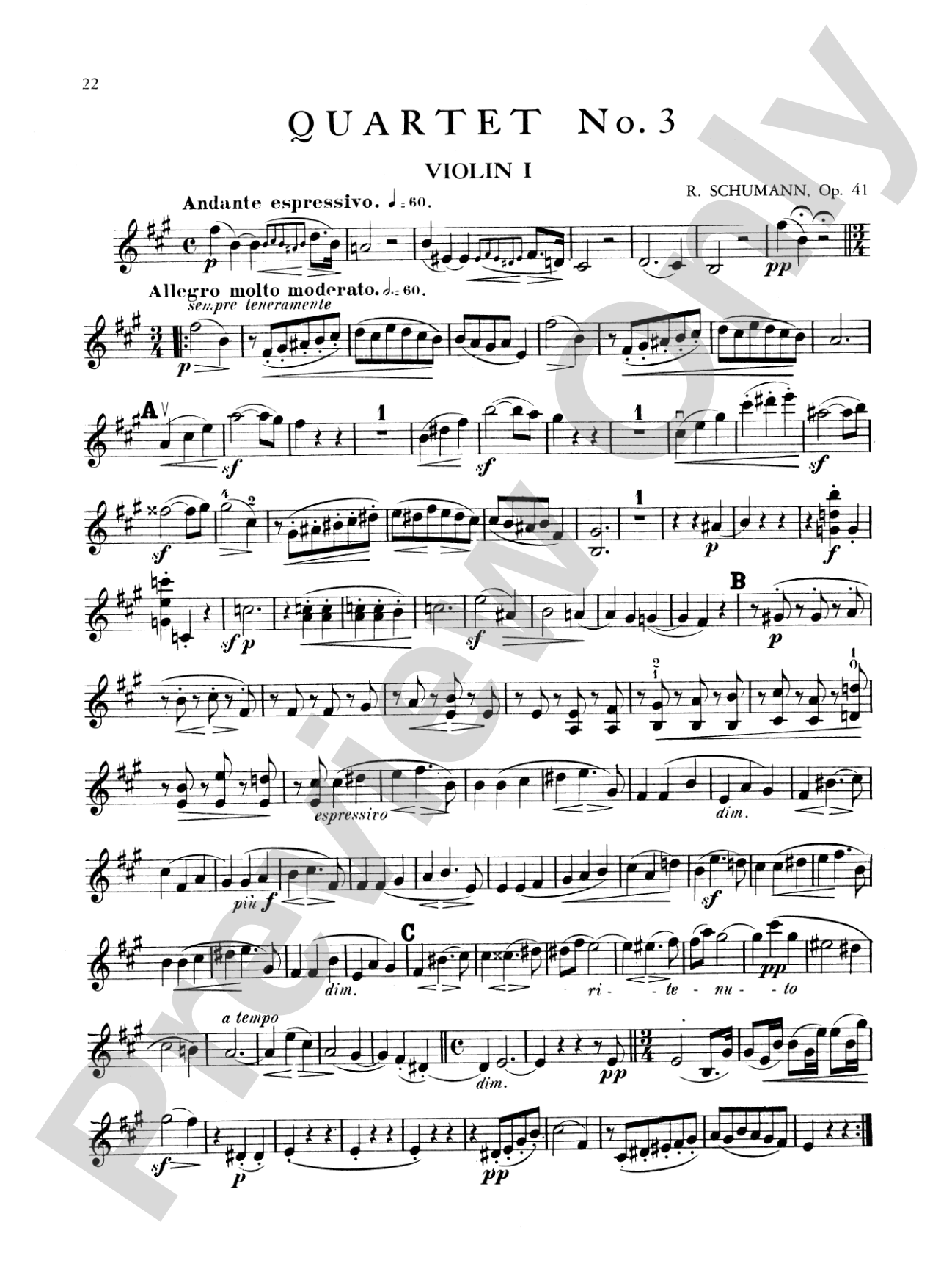 String Quartets, Op. 41, Nos. 1, 2 & 3: String Quartet Book