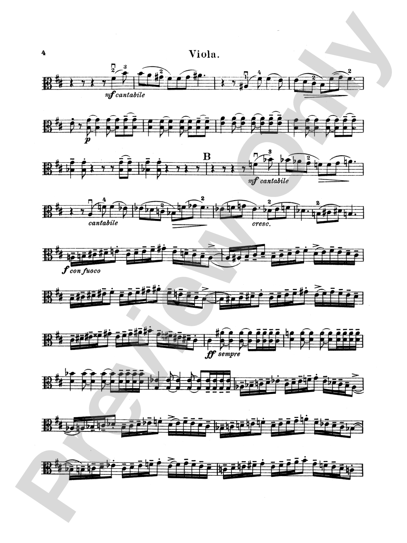 String Quartet in D Major, Op. 11: Viola