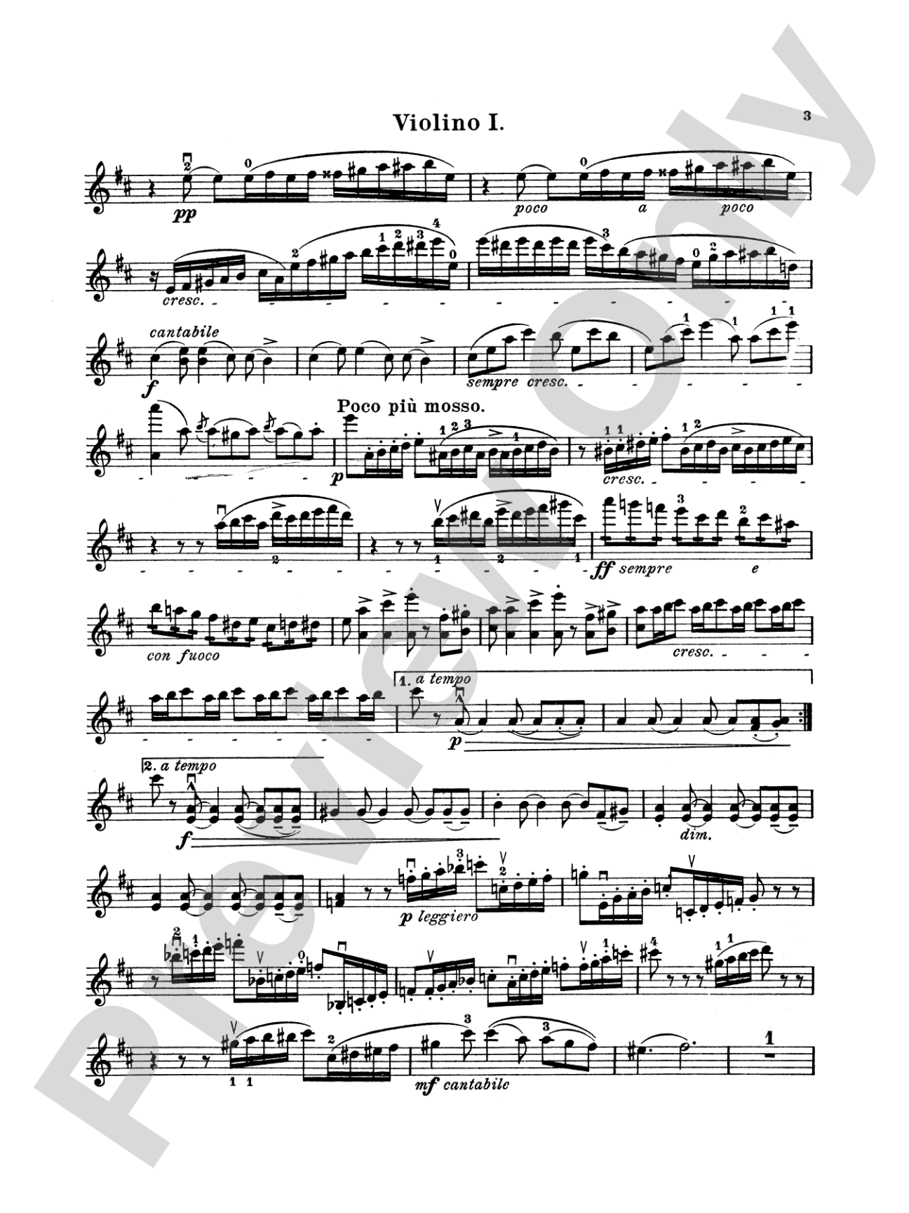 String Quartet in D Major, Op. 11: String Quartet Book