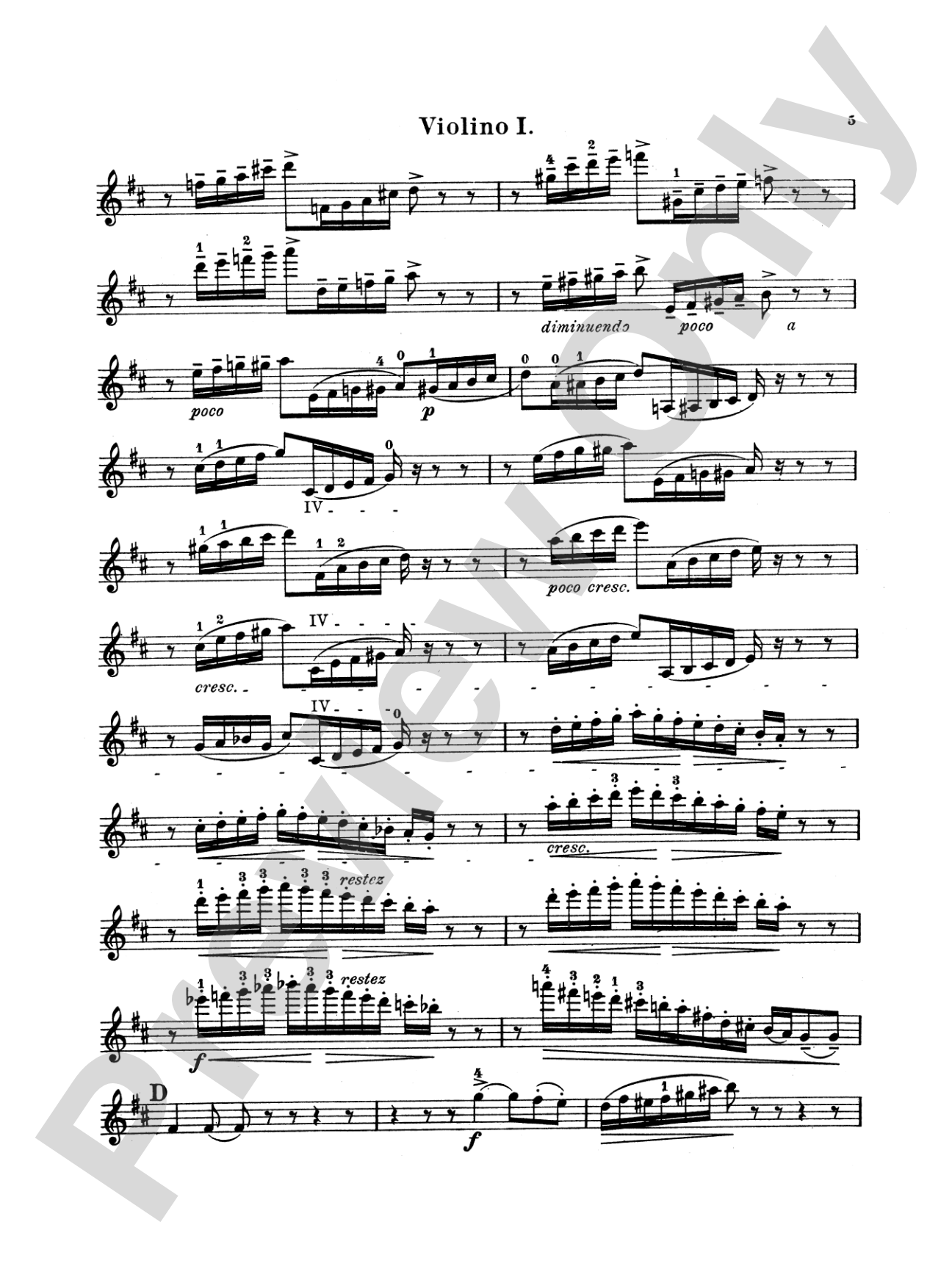 String Quartet in D Major, Op. 11: String Quartet Book