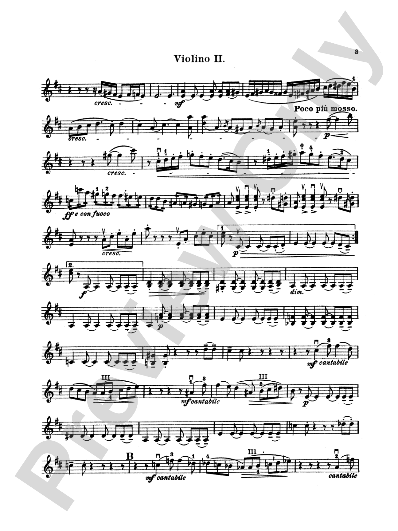 String Quartet in D Major, Op. 11: 2nd Violin