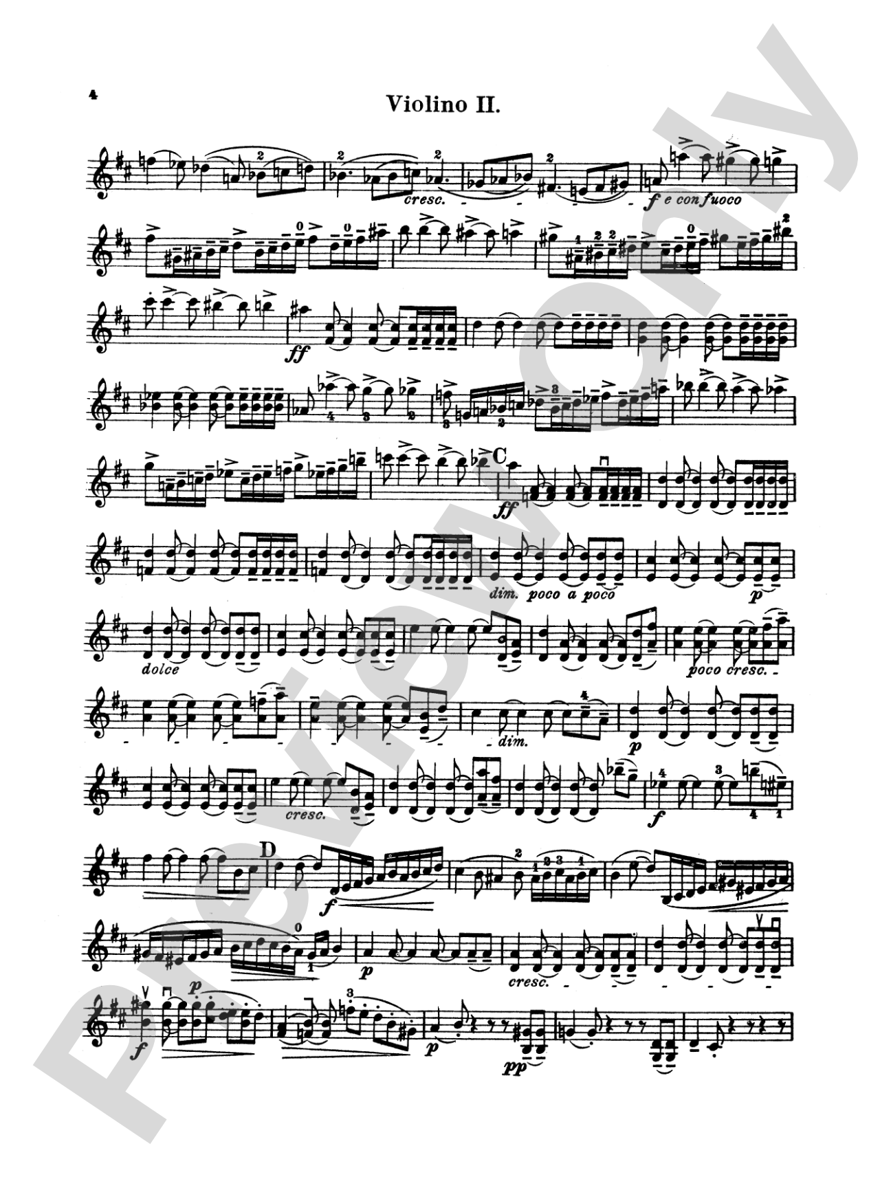String Quartet in D Major, Op. 11: 2nd Violin