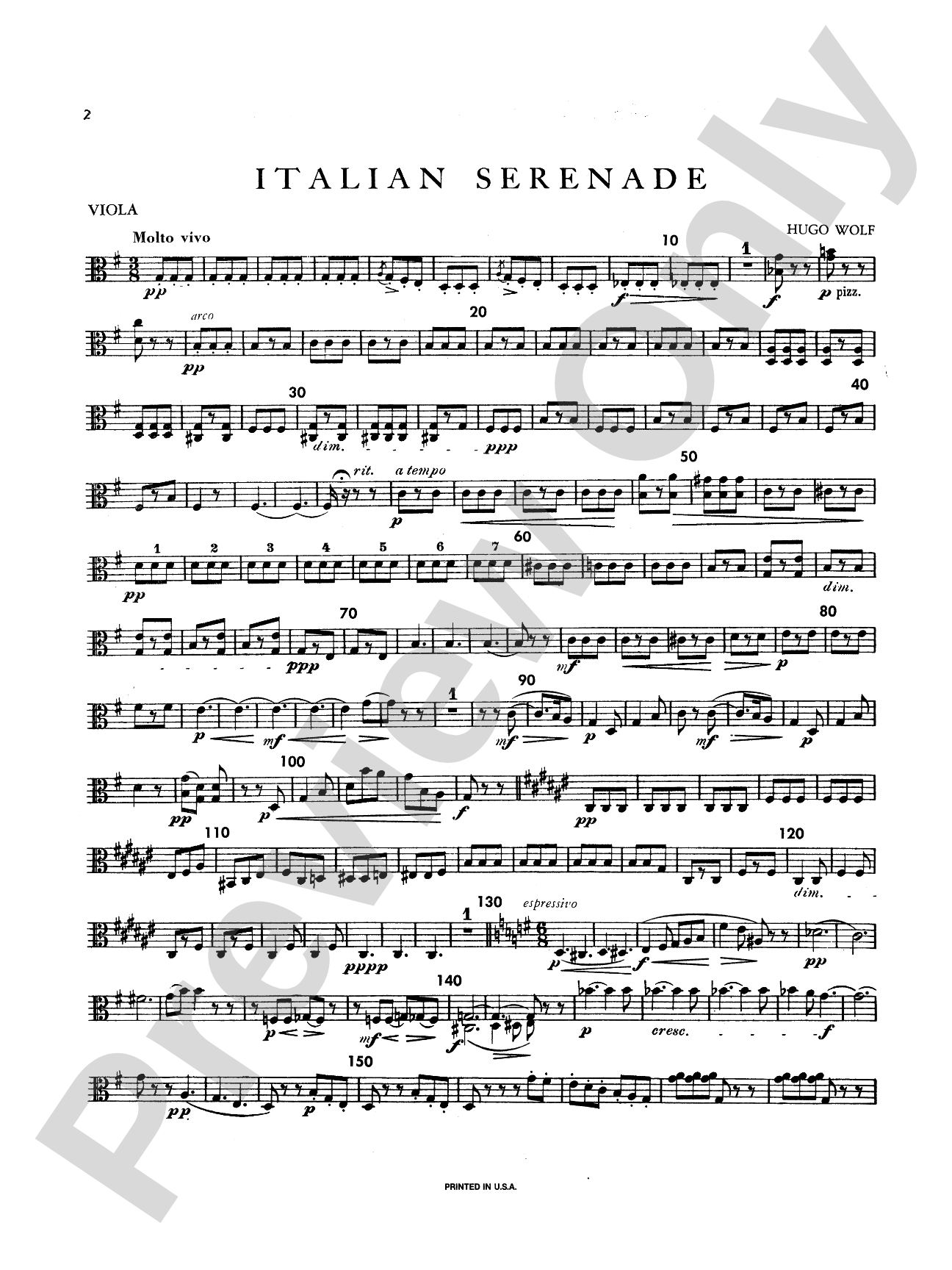 Italian Serenade: Viola