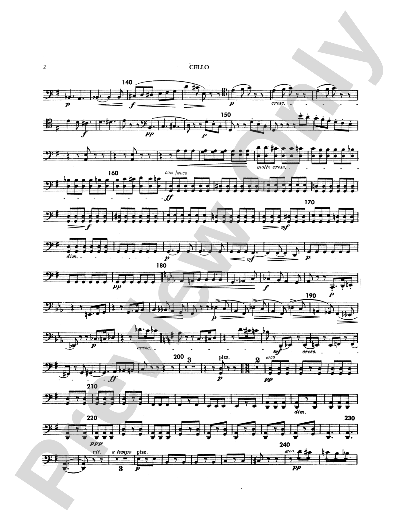 Italian Serenade: Cello