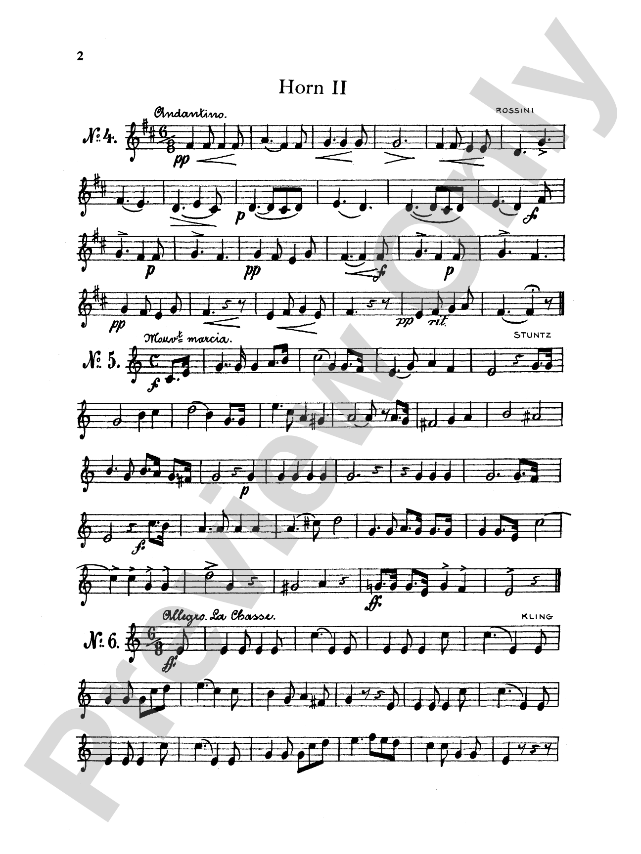 Thirty Selected Works for Three Horns (Mozart, Mendelssohn, Kling, etc.): 2nd F Horn