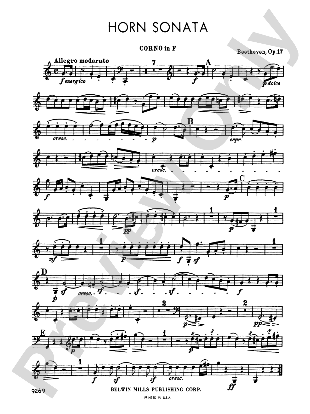 Horn Sonata, Op. 17: Horn
