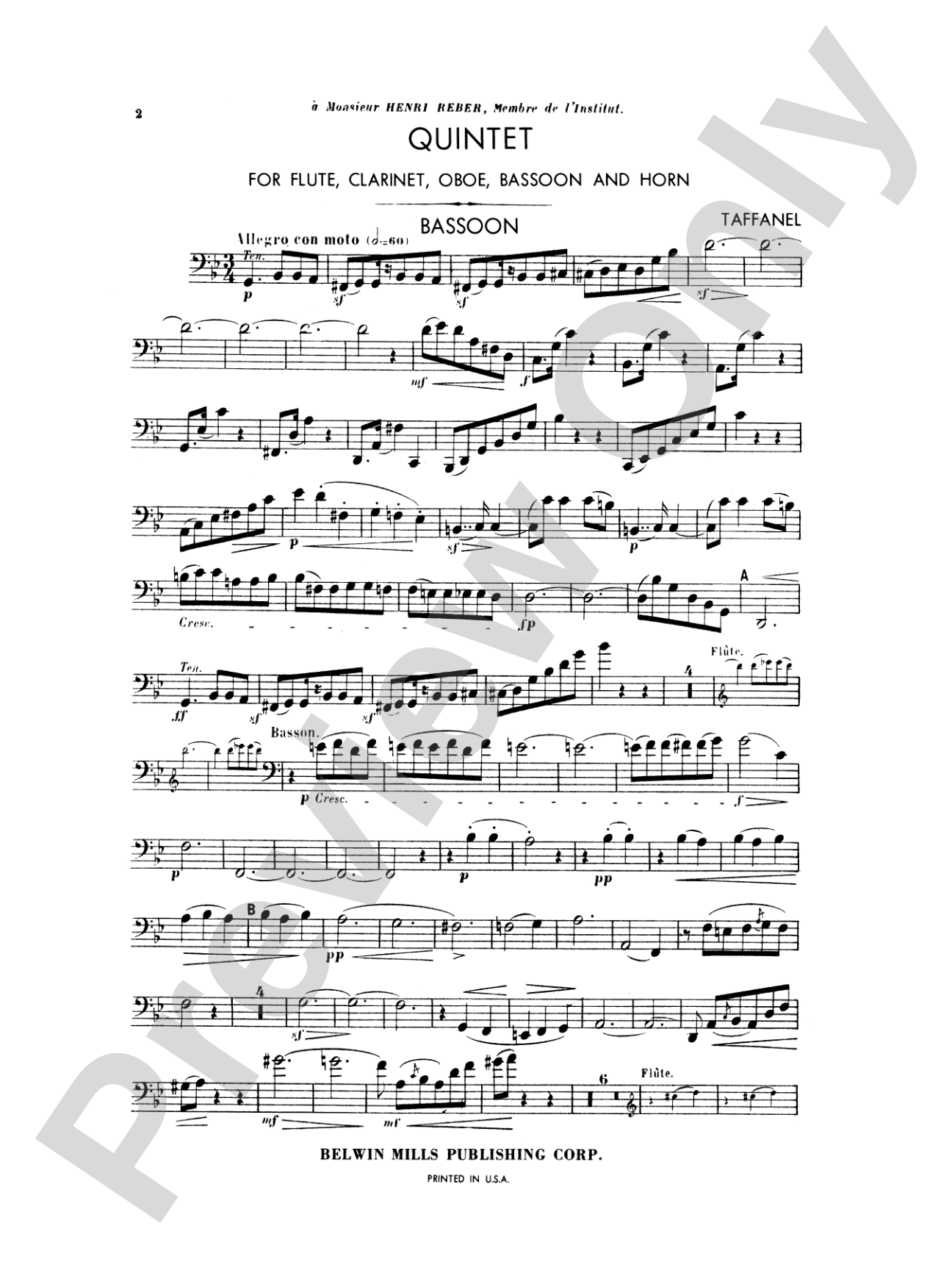 Woodwind Quintet: Bassoon